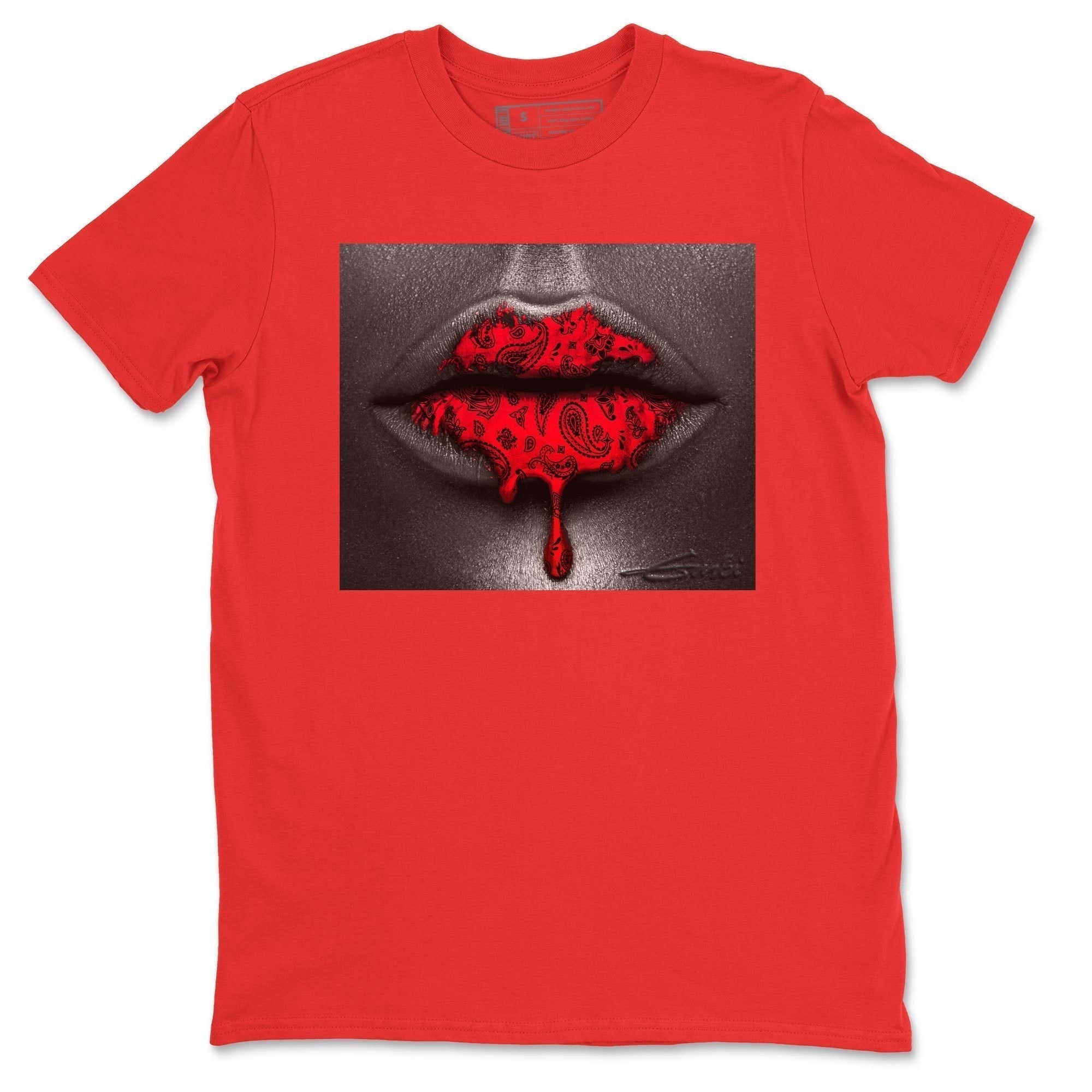 Bandana Lips Unisex Tops - Air Jordan 5 Raging Bull