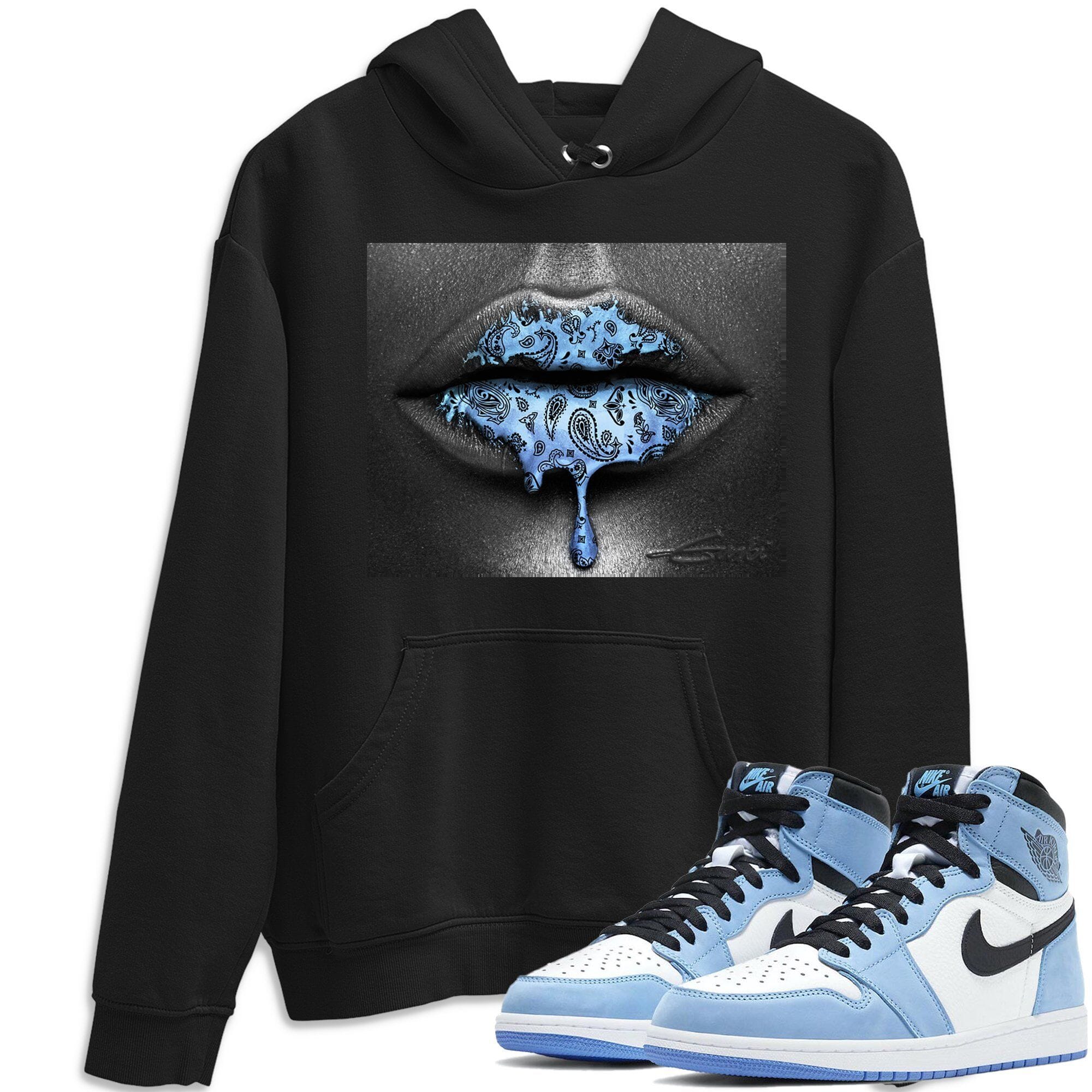 Bandana Lips Unisex Tops - Air Jordan 1 University Blue