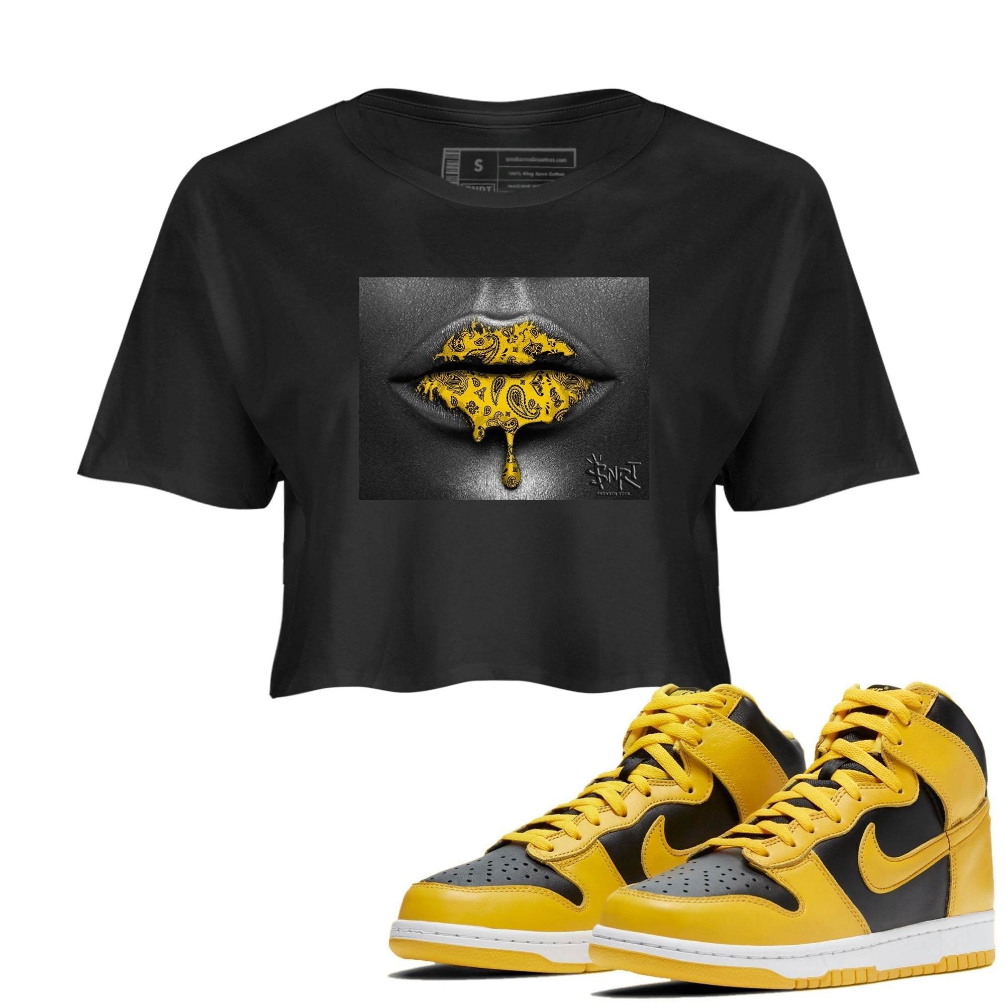 Bandana Lips snkmatch Women's Top - Dunk High Pollen