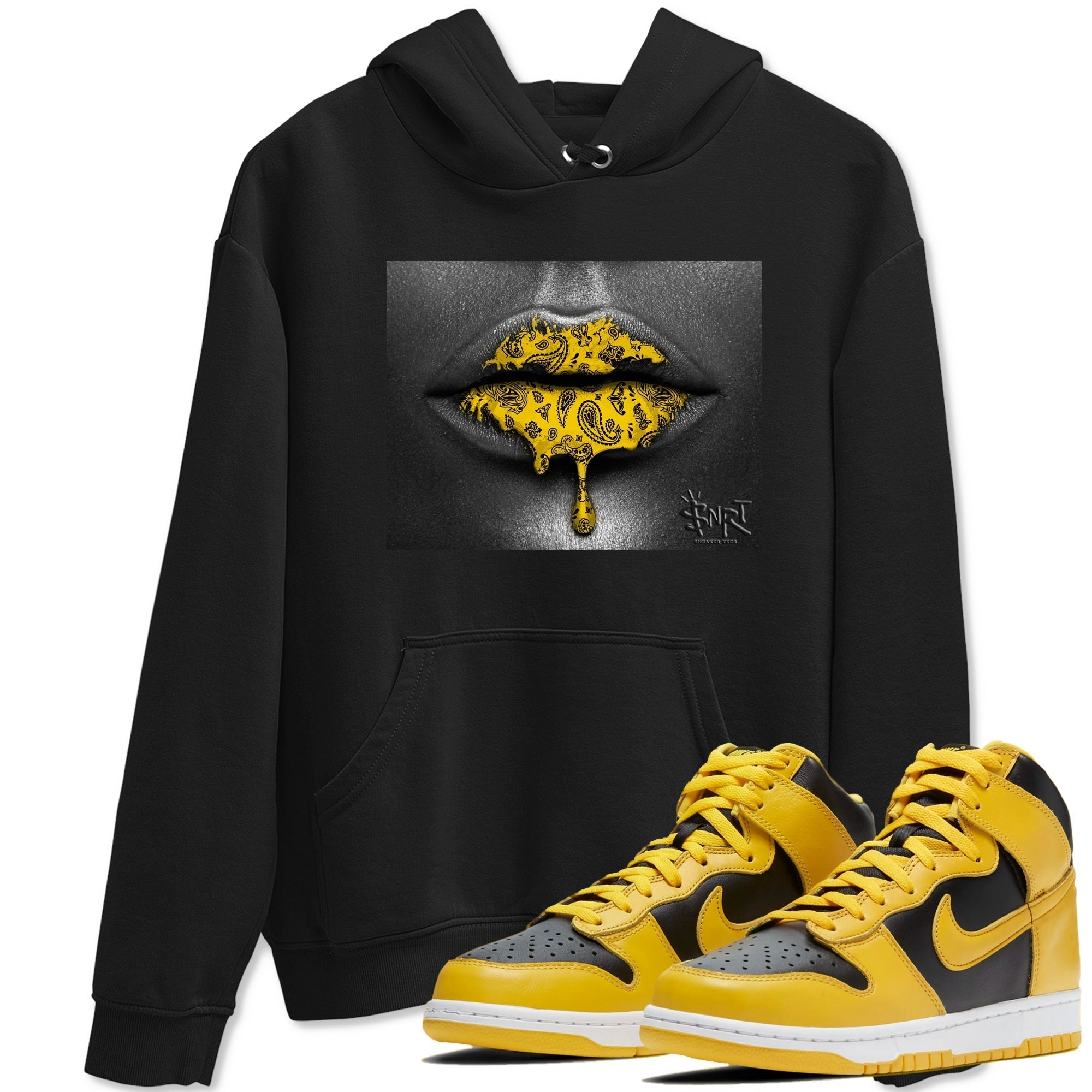 Bandana Lips snkmatch Tees - Dunk High Pollen