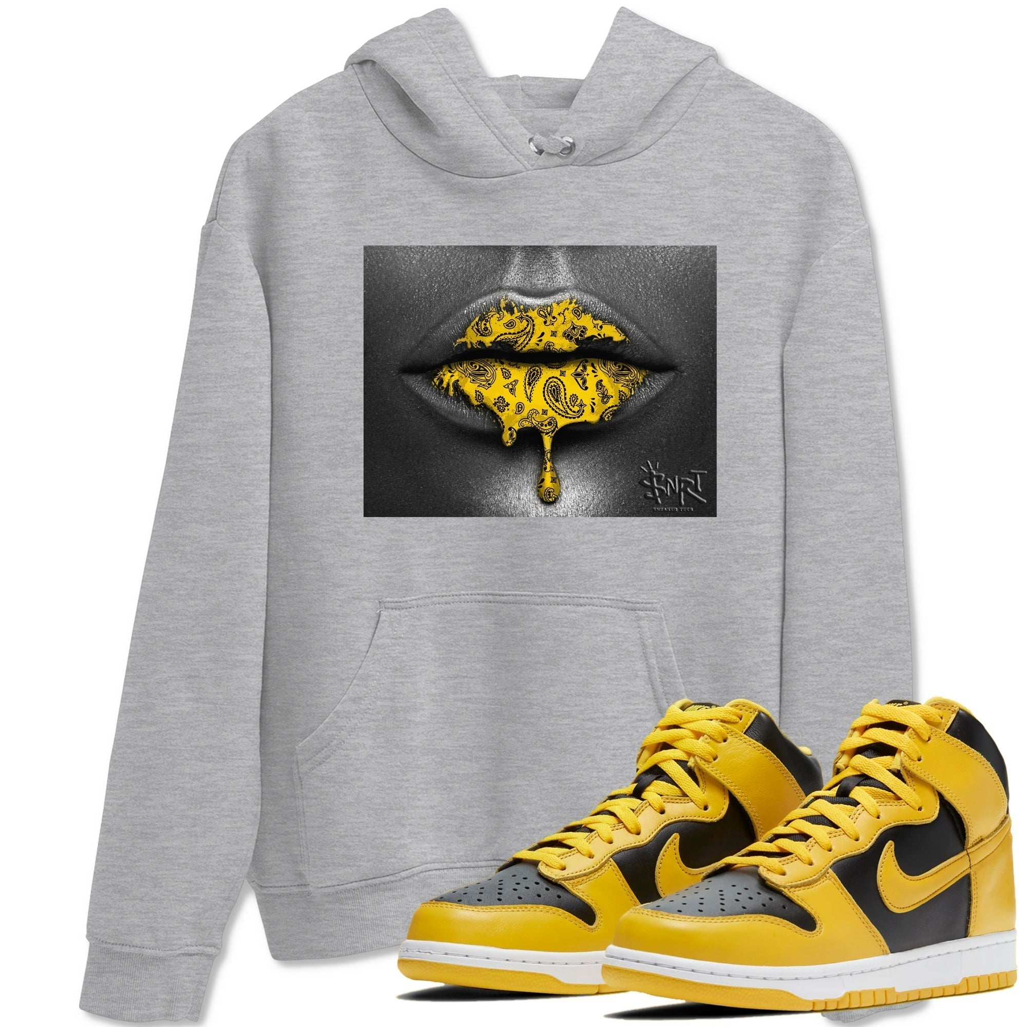 Bandana Lips snkmatch Tees - Dunk High Pollen