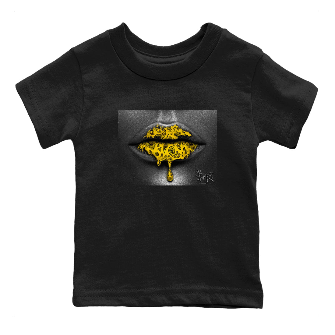 Bandana Lips snkmatch Tees Kids - Dunk High Pollen