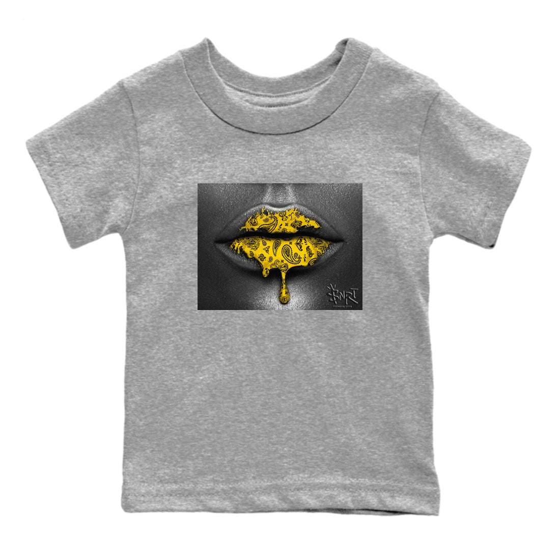 Bandana Lips snkmatch Tees Kids - Dunk High Pollen