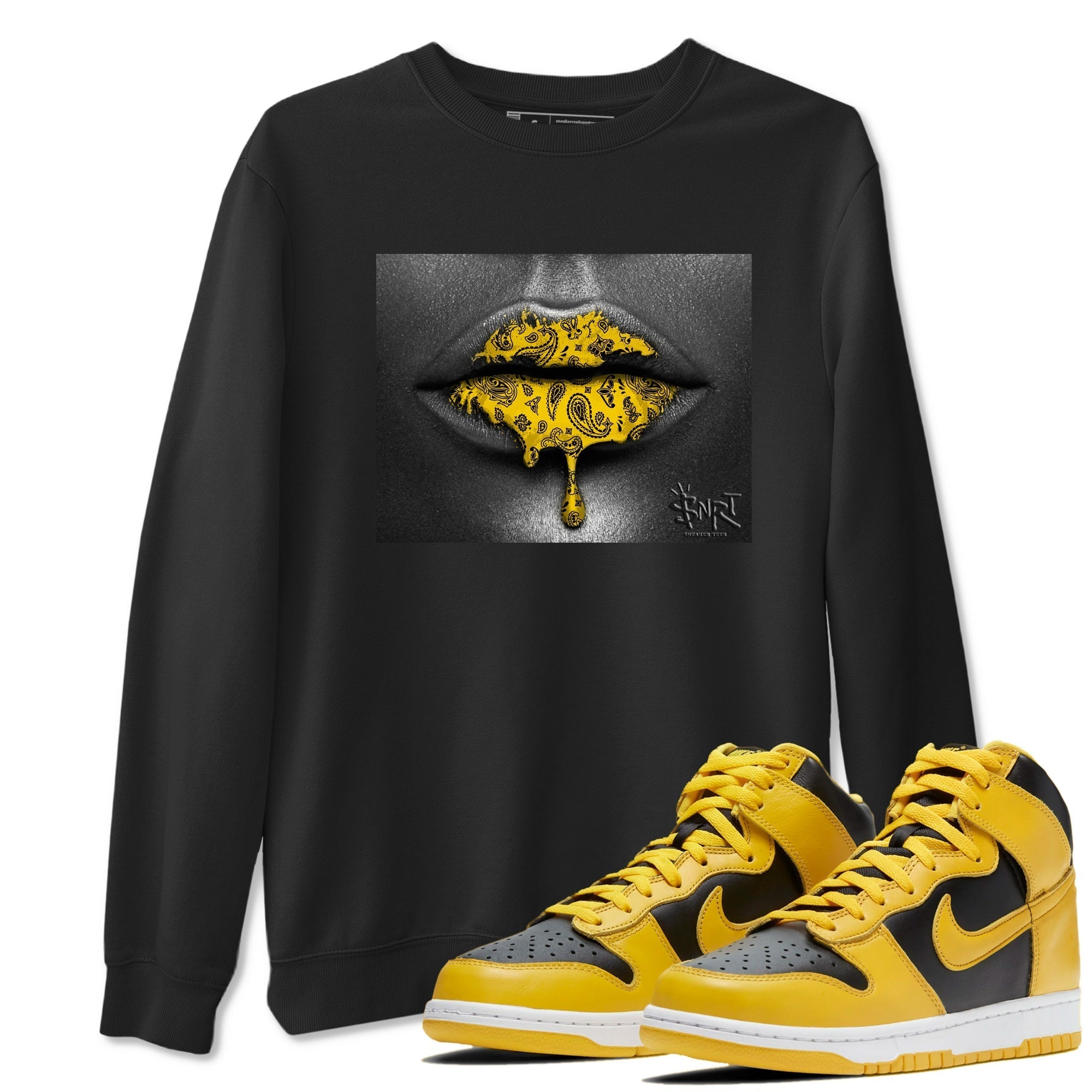 Bandana Lips snkmatch Tees - Dunk High Pollen