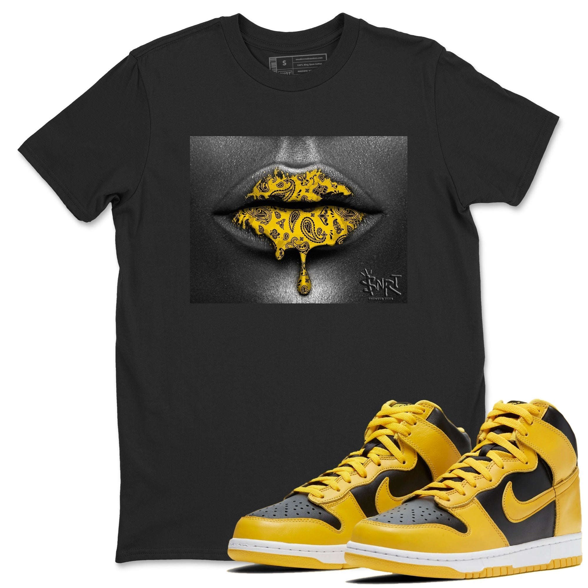 Bandana Lips snkmatch Tees - Dunk High Pollen