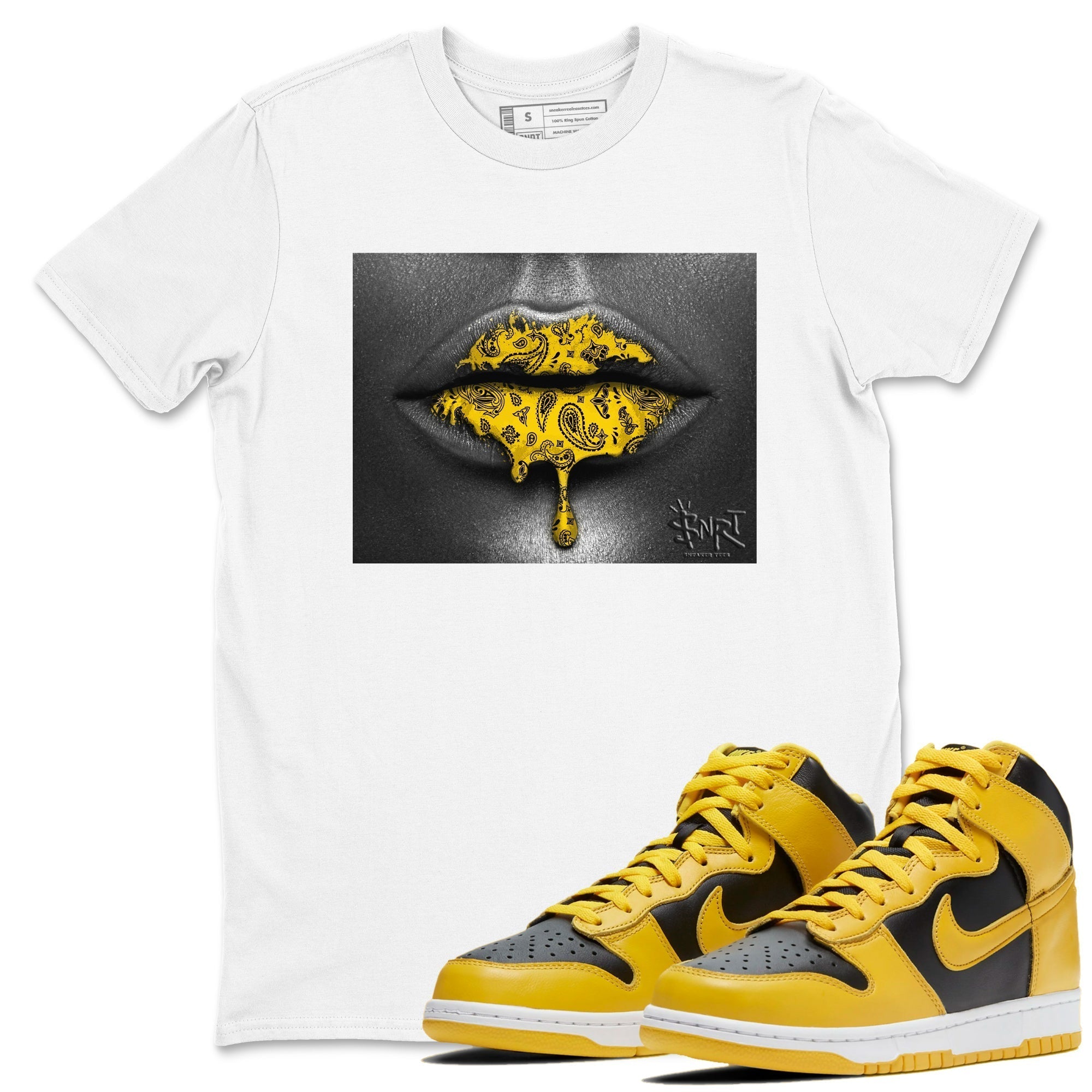Bandana Lips snkmatch Tees - Dunk High Pollen