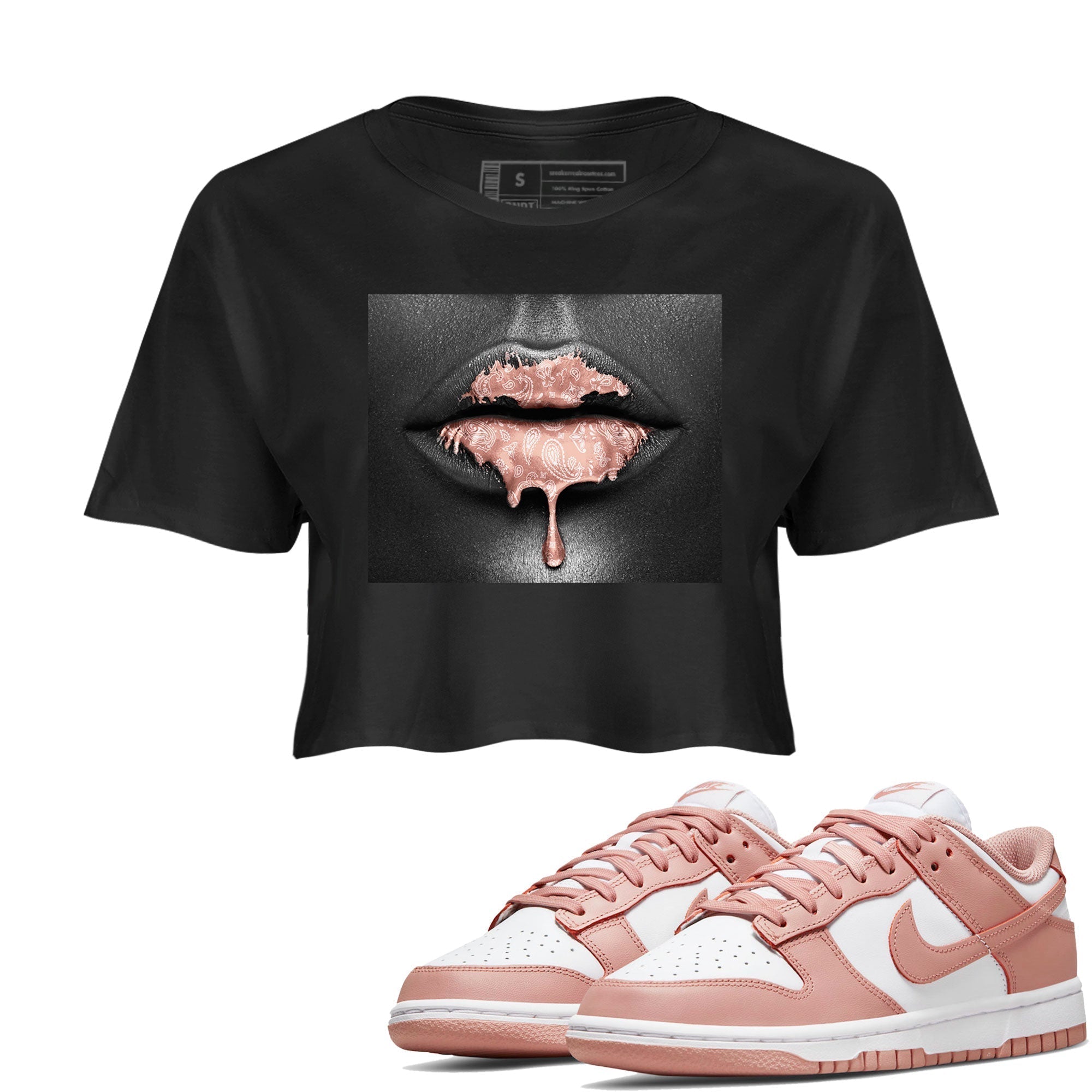Bandana Lips snkmatch Women's Top - Dunk Rose Whisper