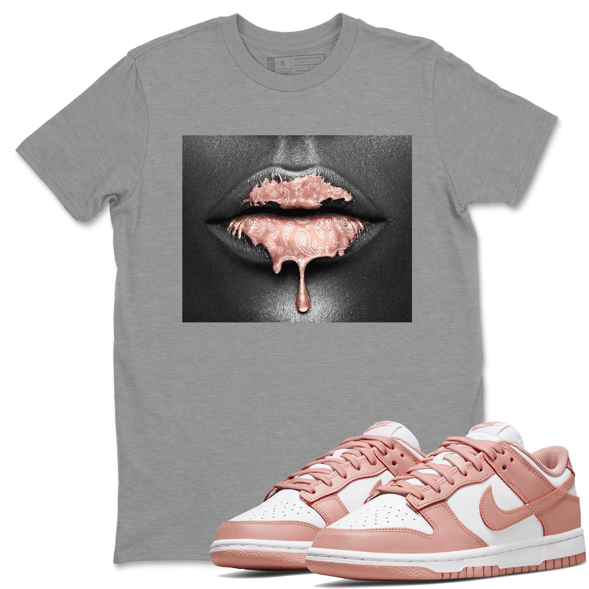 Bandana Lips snkmatch Tee - Dunk Rose Whisper