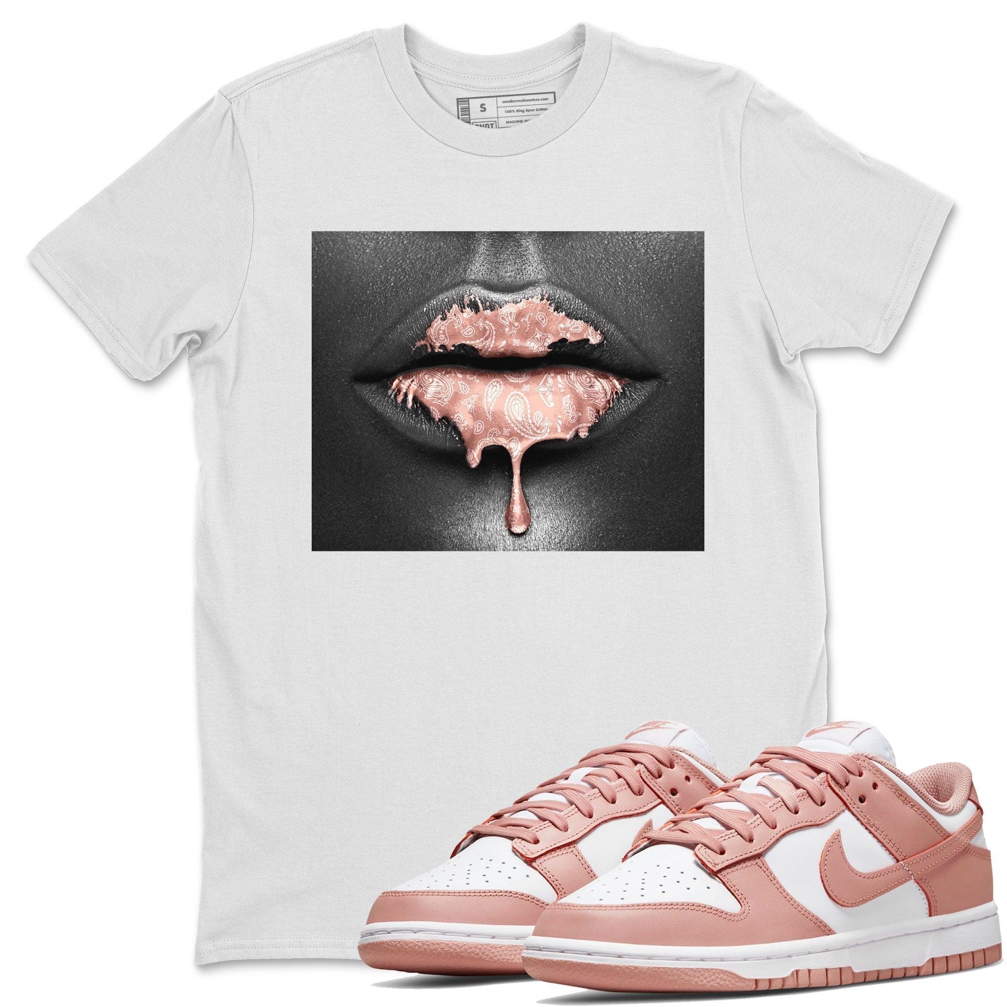 Bandana Lips snkmatch Tee - Dunk Rose Whisper