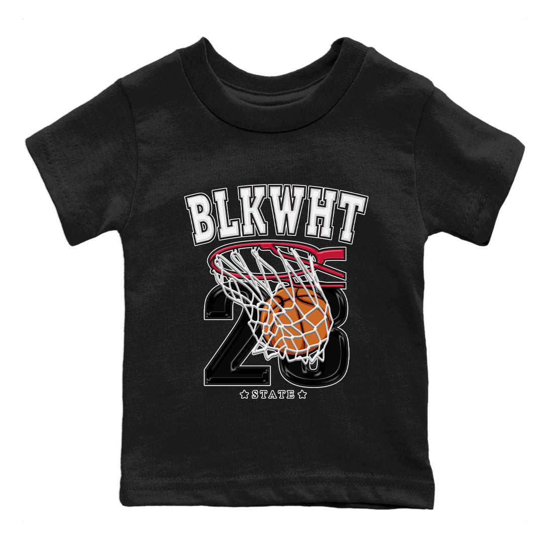 Basketball Kids Tops - Air Jordan 1 Black White
