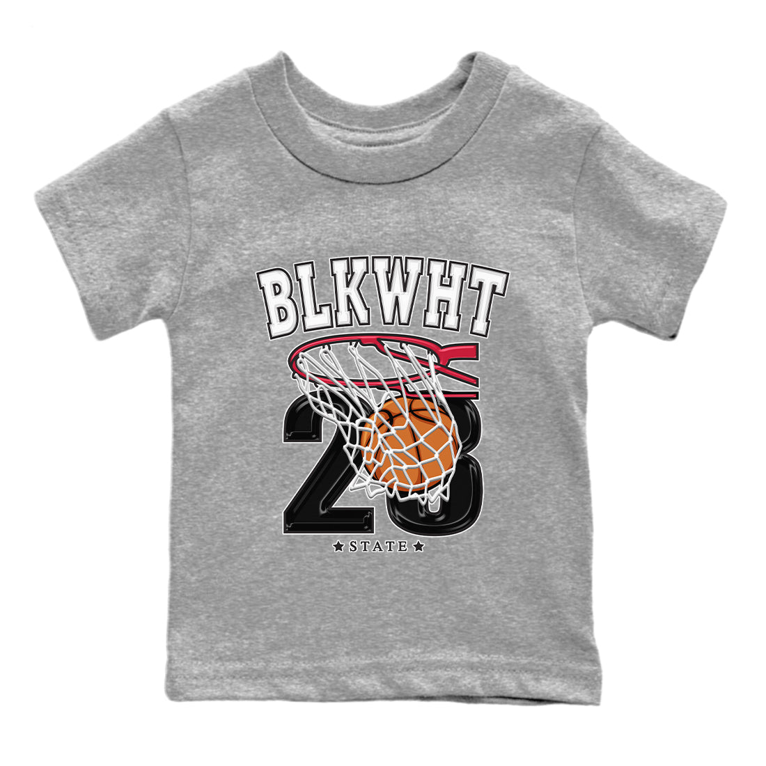 Basketball Kids Tops - Air Jordan 1 Black White
