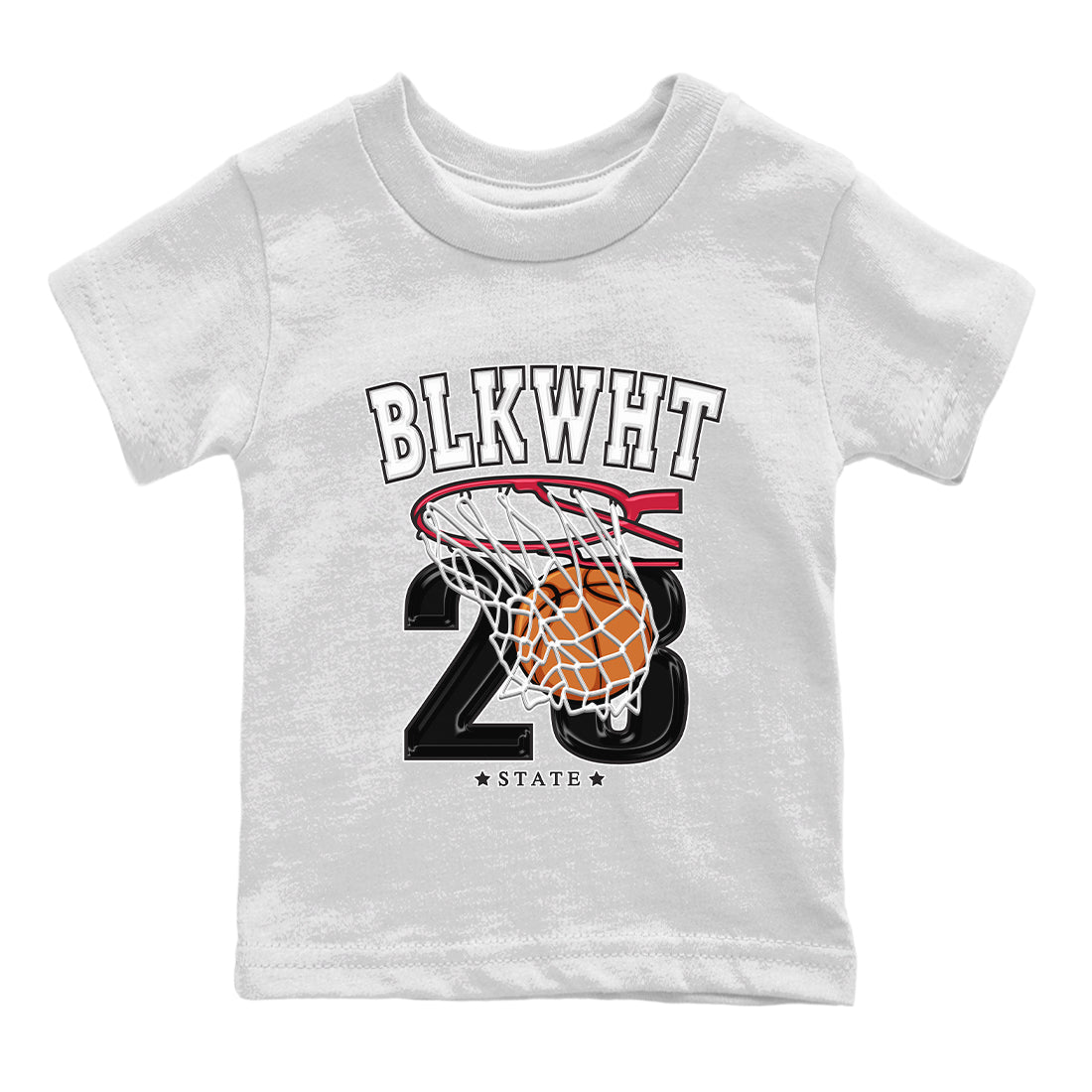 Basketball Kids Tops - Air Jordan 1 Black White