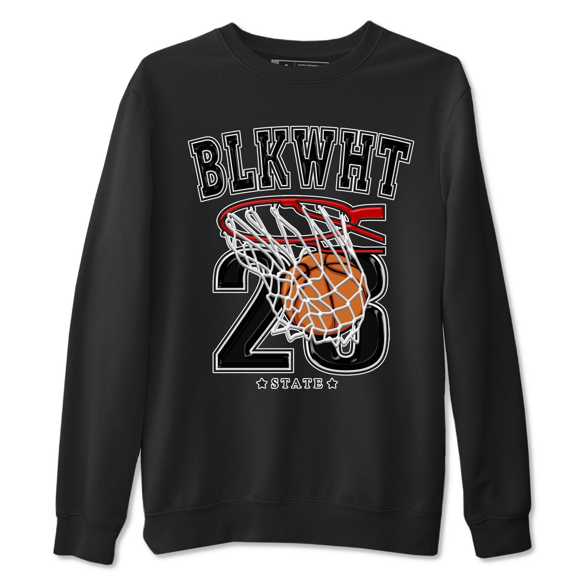 Basketball snkmatch Tees - Air Jordan 1 Black White