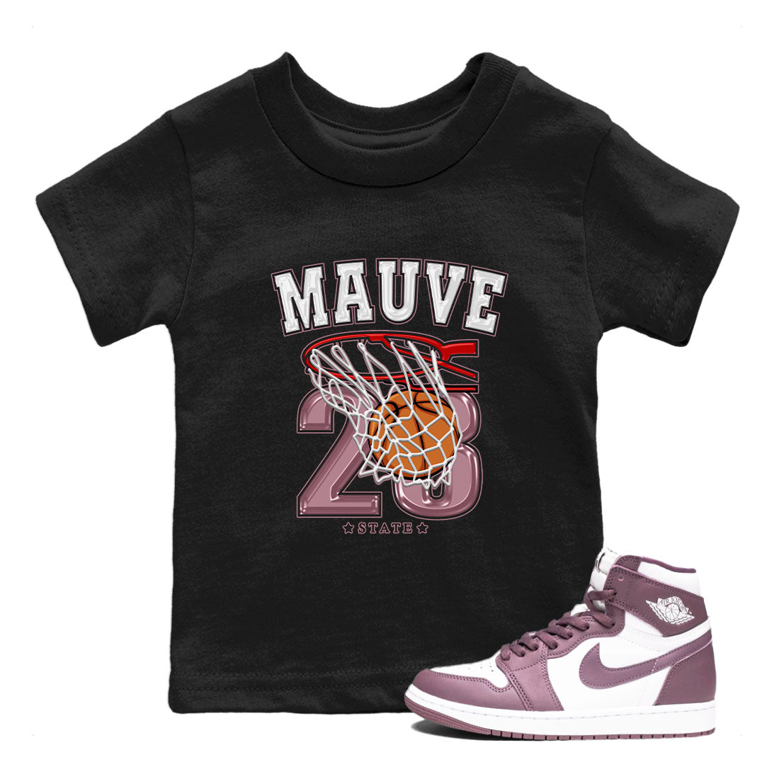 Basketball snkmatch Tee Kids - Air Jordan 1 Mauve