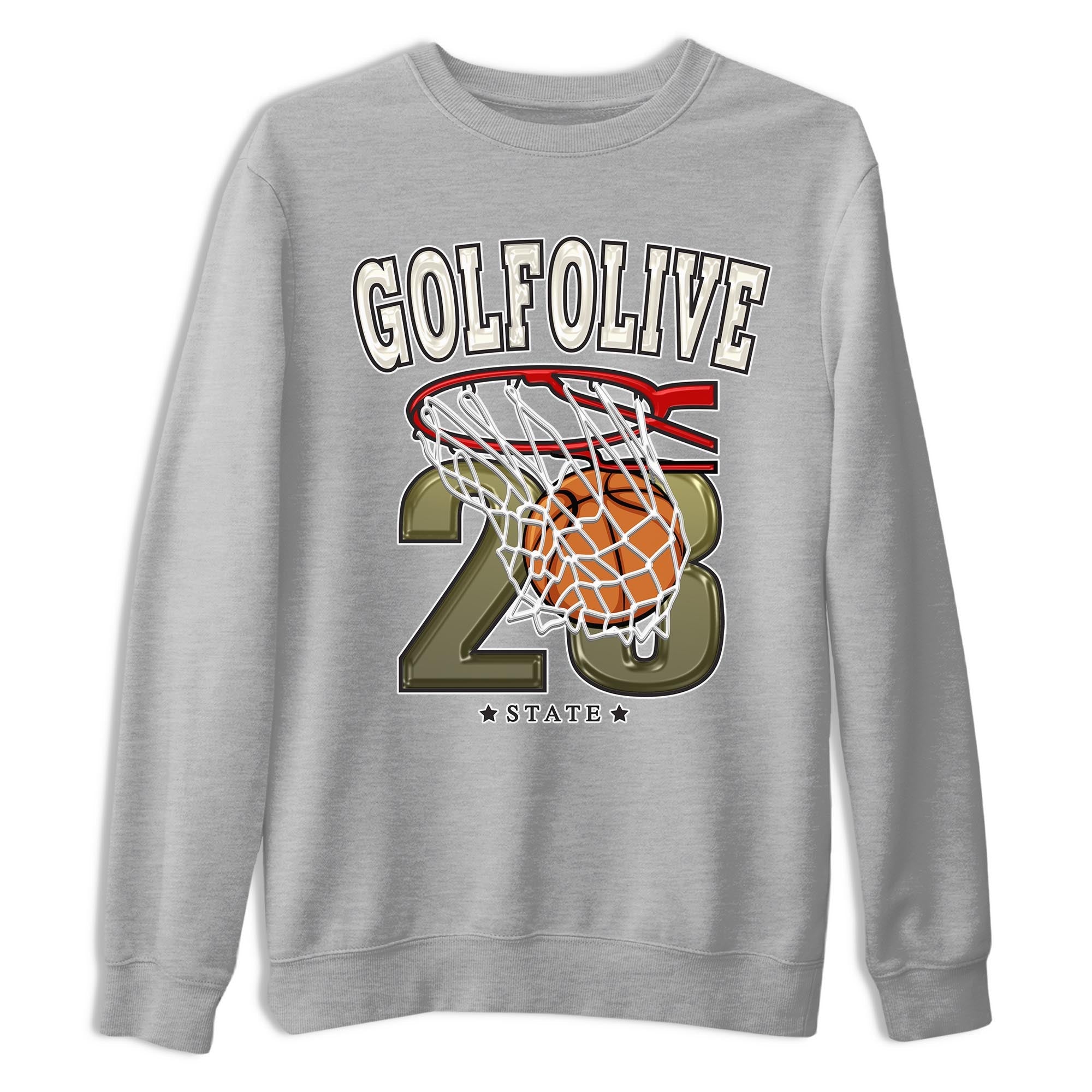 Basketball snkmatch Tee - Air Jordan 1 Travis Scott Golf Olive