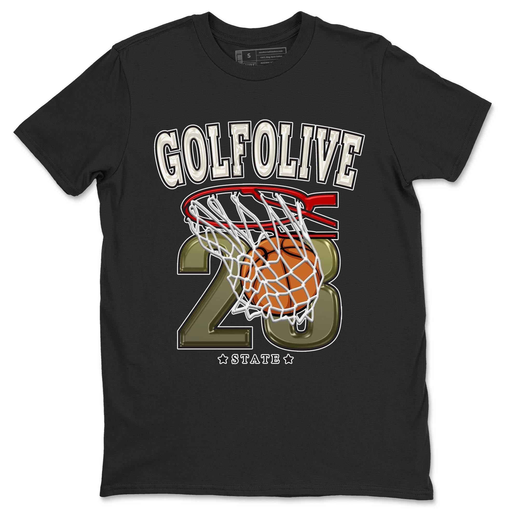 Basketball snkmatch Tee - Air Jordan 1 Travis Scott Golf Olive