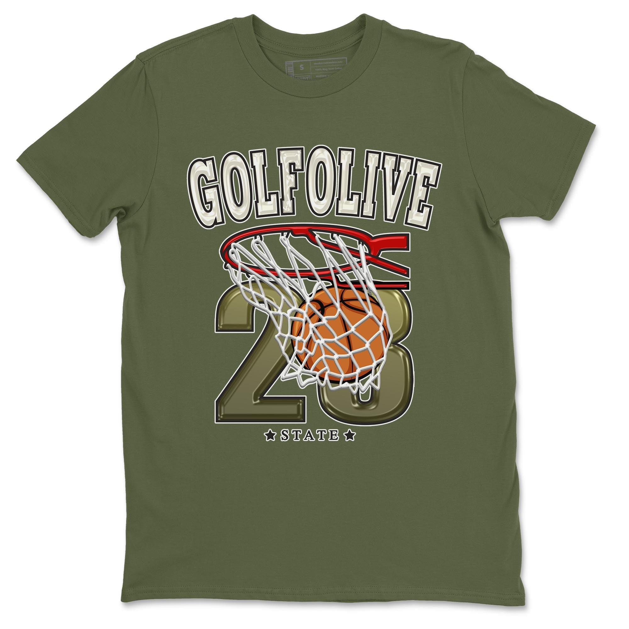 Basketball snkmatch Tee - Air Jordan 1 Travis Scott Golf Olive