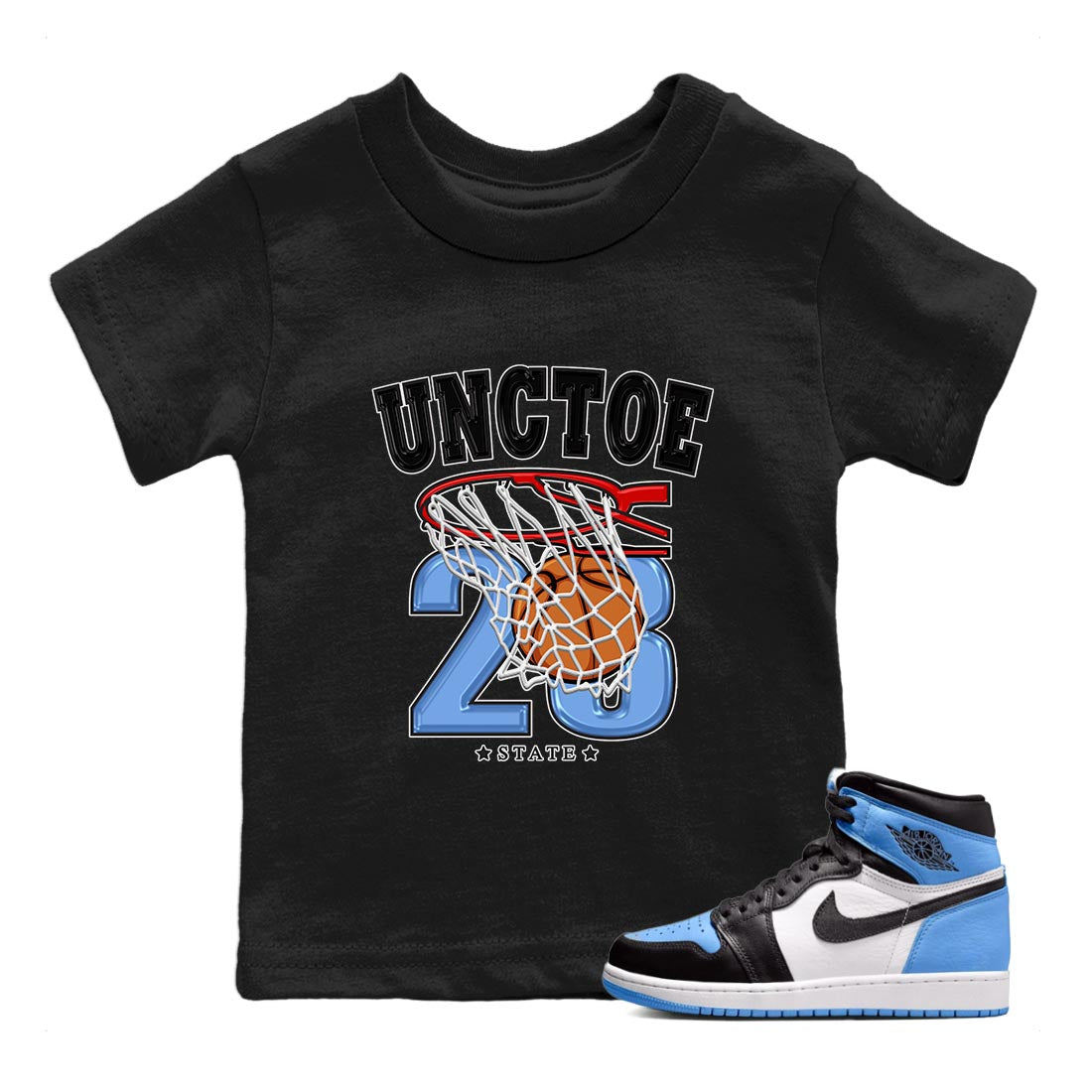 Basketball snkmatch Tee Kids - Air Jordan 1 UNC Toe