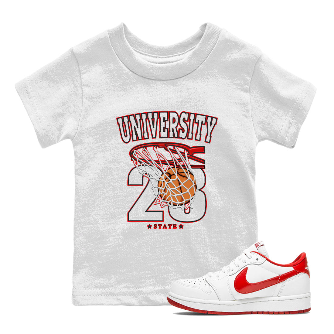 Basketball snkmatch Tee Kids - Air Jordan 1 University Red