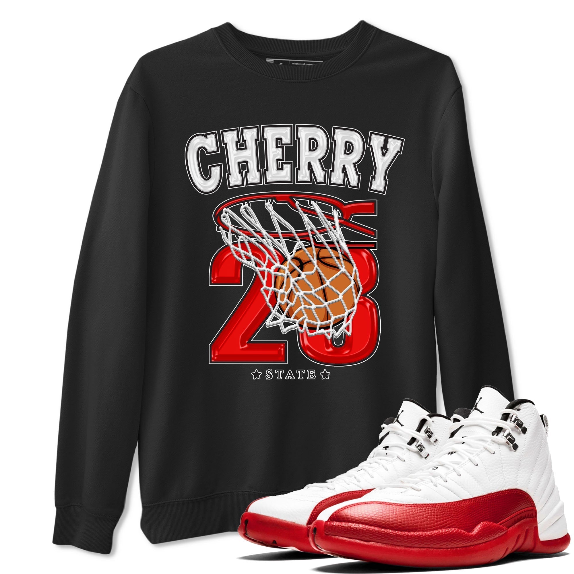 Basketball snkmatch Tee - Air Jordan 12 Cherry