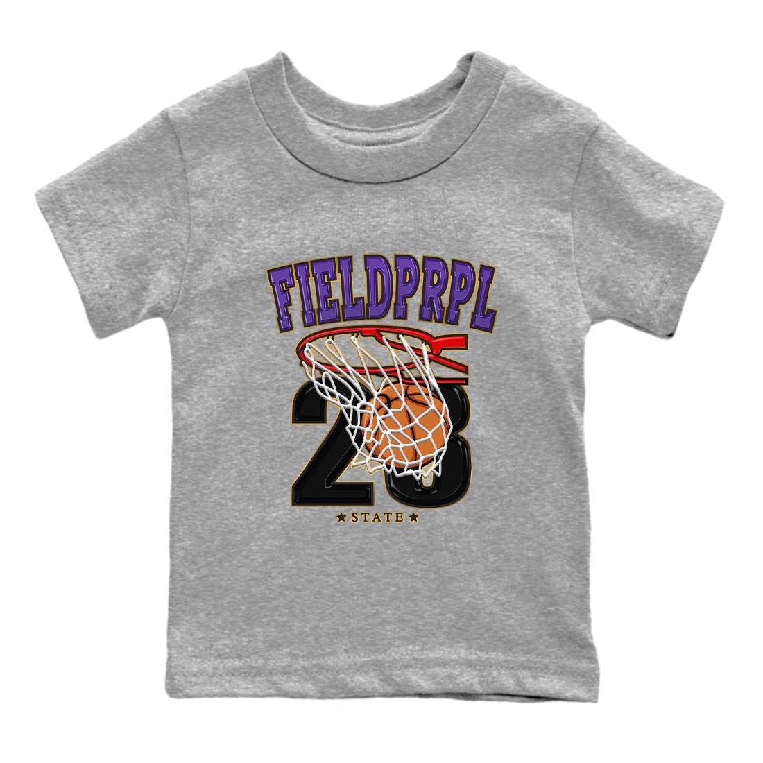 Basketball snkmatch Tee Kids - Air Jordan 12 Field Purple