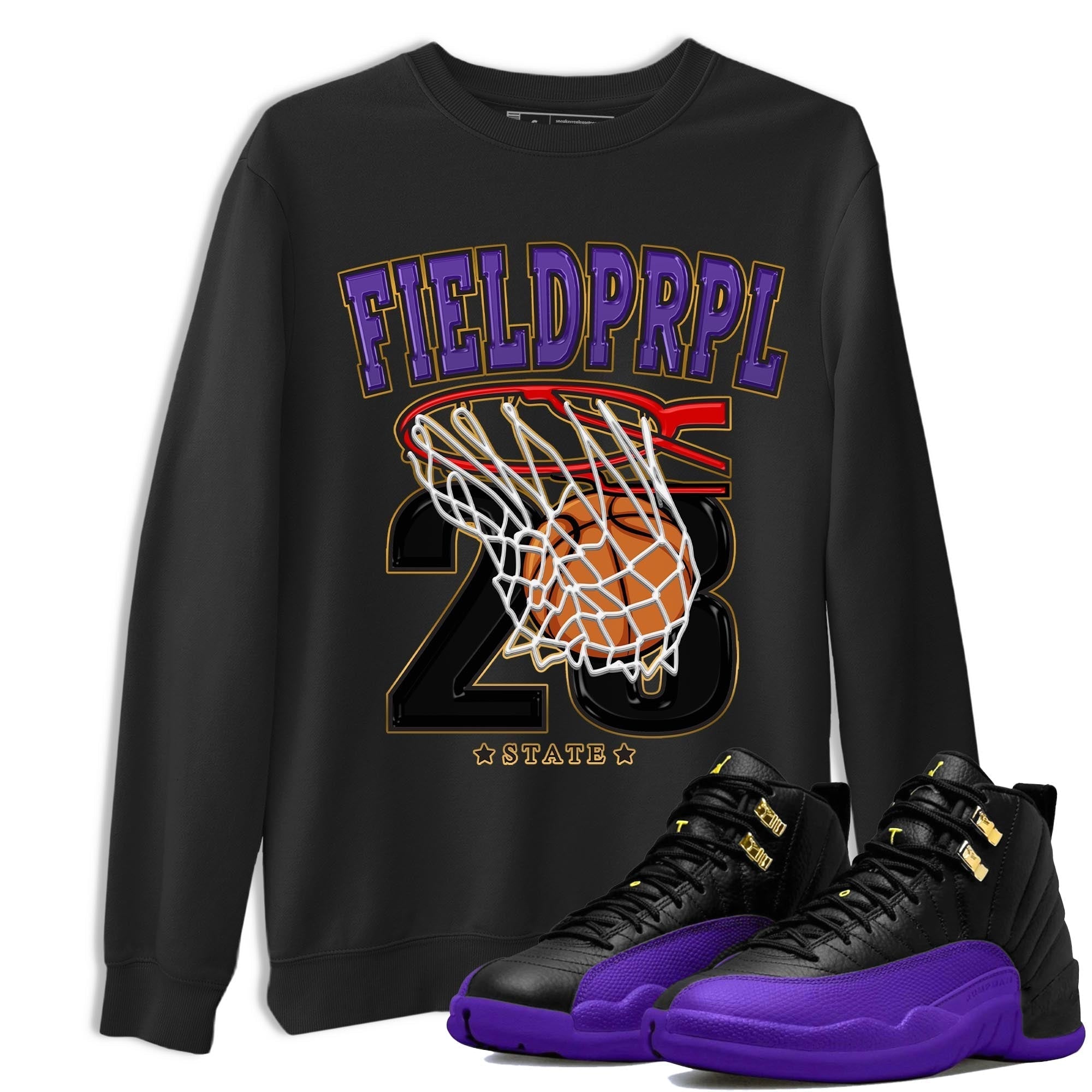 Basketball snkmatch Tee - Air Jordan 12 Field Purple