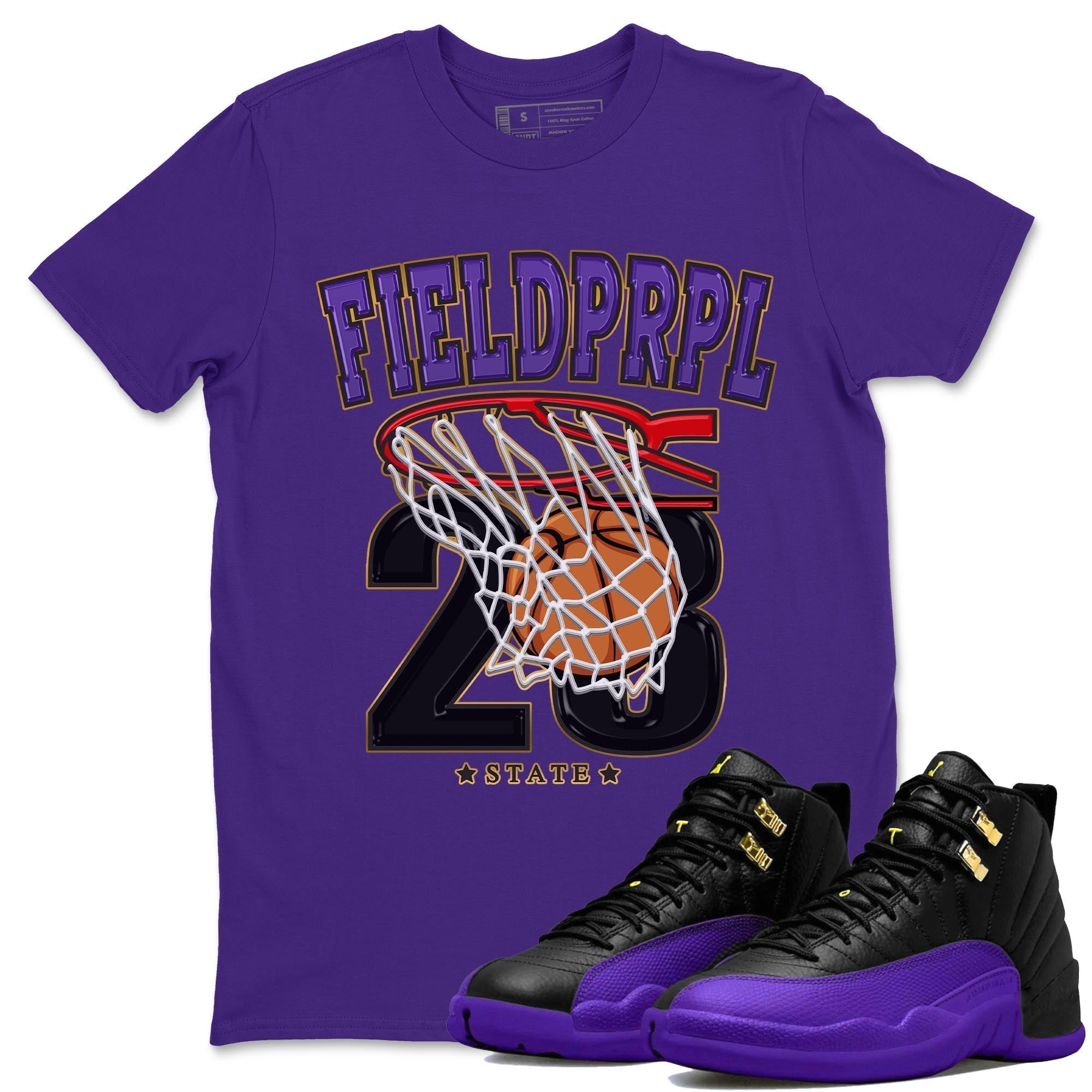 Basketball snkmatch Tee - Air Jordan 12 Field Purple