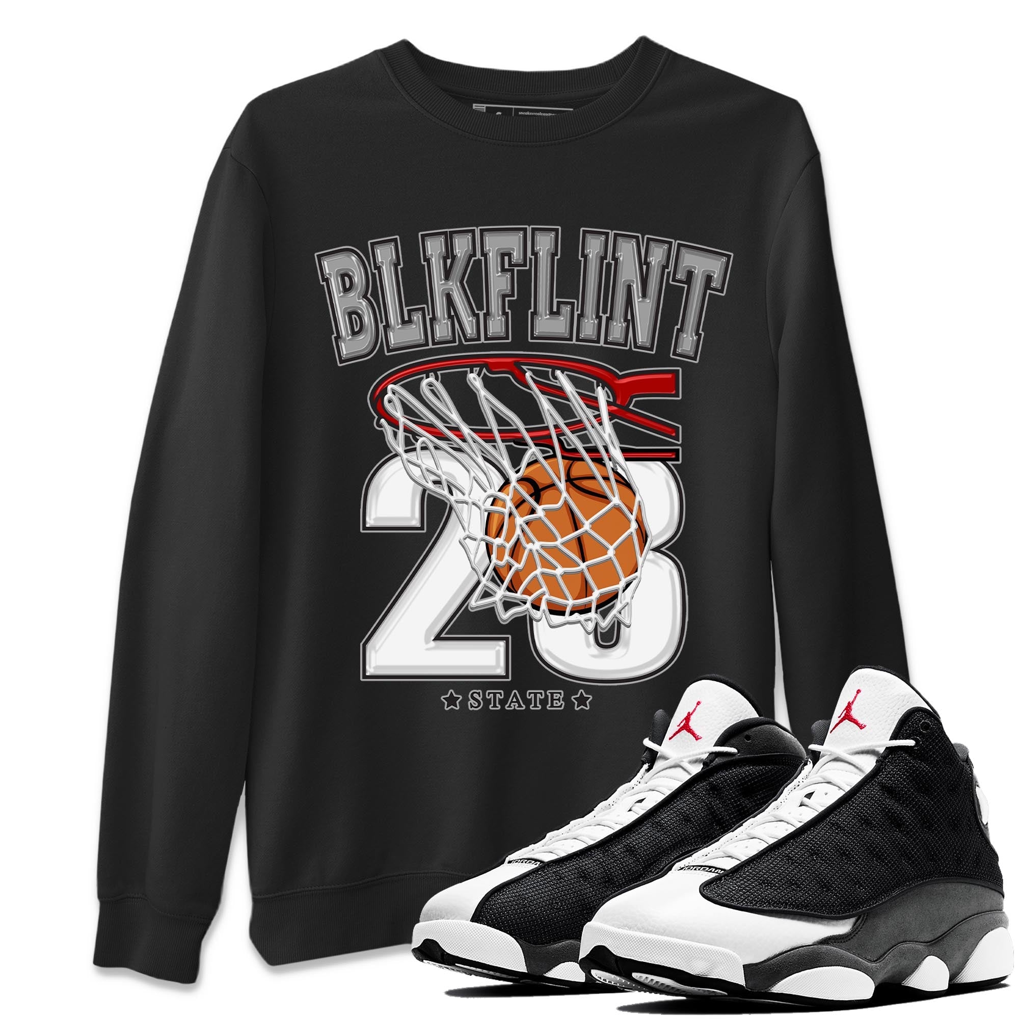 Basketball Unisex Tops - Air Jordan 13 Black Flint
