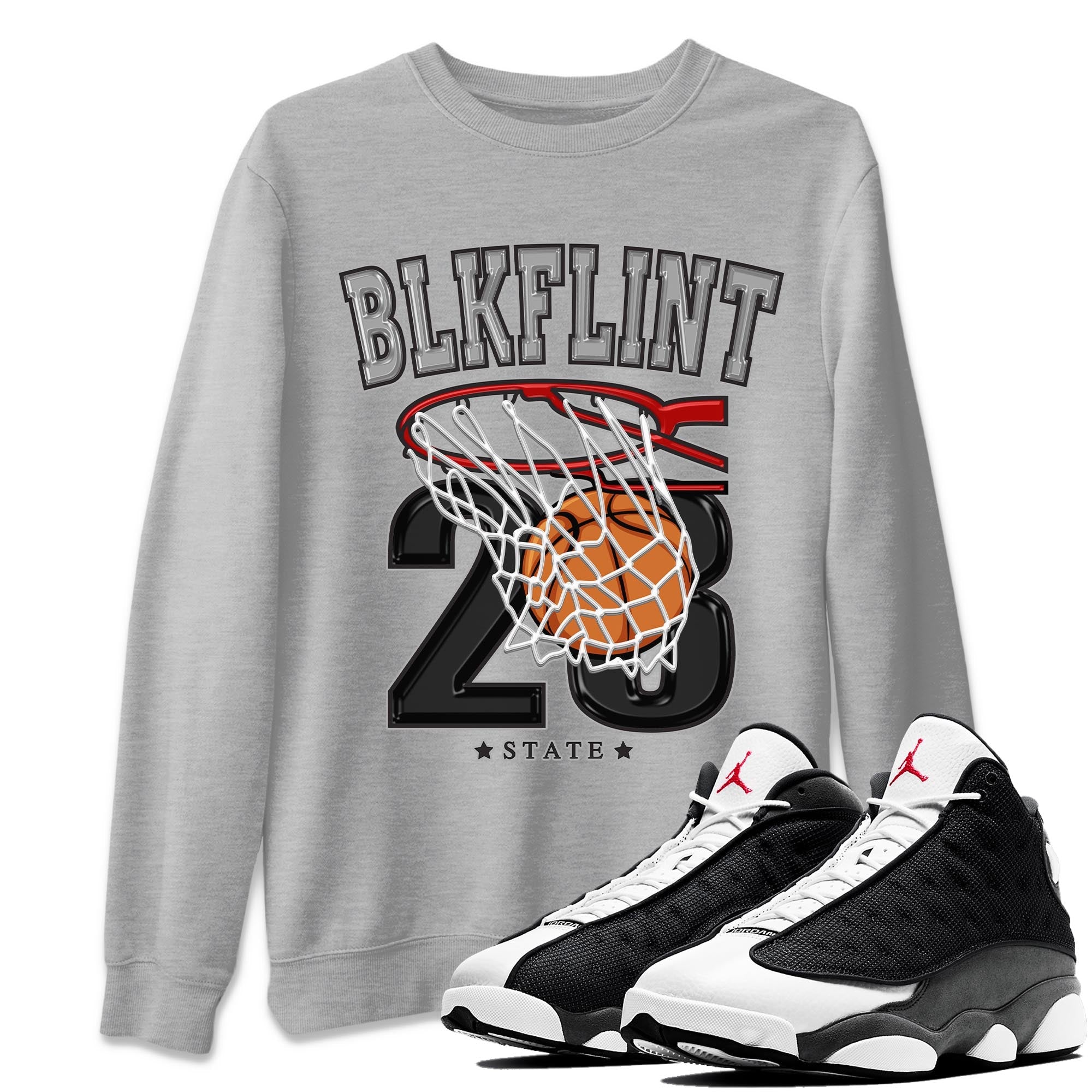 Basketball Unisex Tops - Air Jordan 13 Black Flint