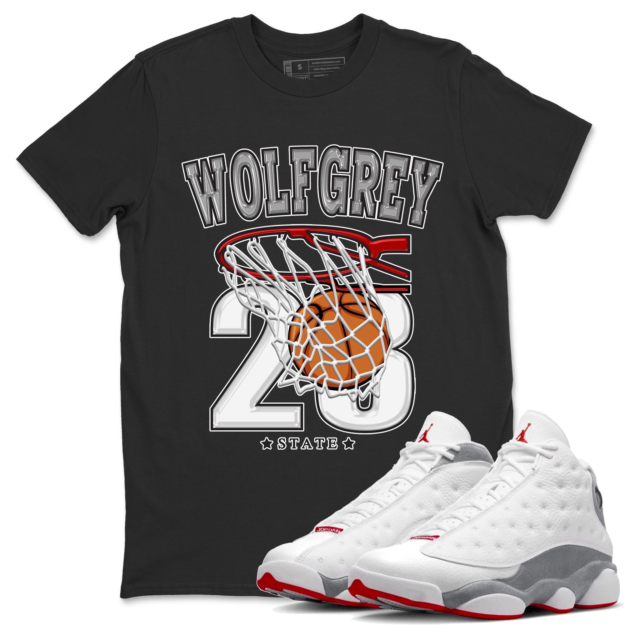 Basketball Unisex Tops - Air Jordan 13 Wolf Grey