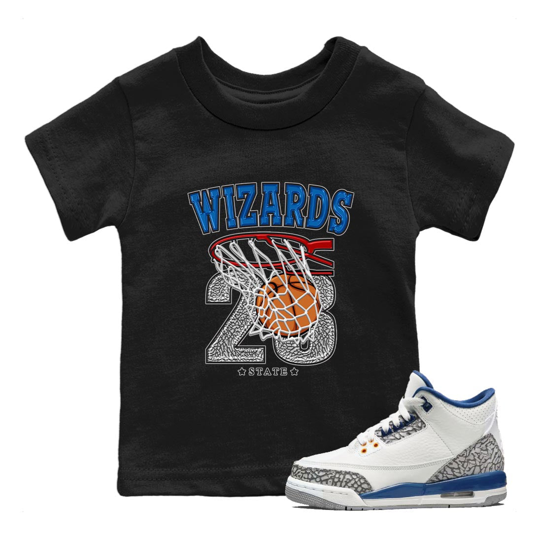 Basketball Kids Tops - Air Jordan 3 Wizards