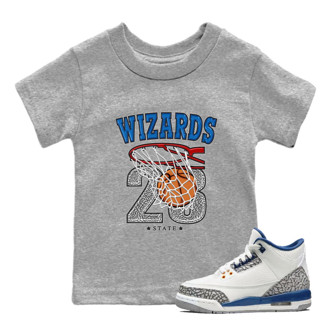 Basketball Kids Tops - Air Jordan 3 Wizards