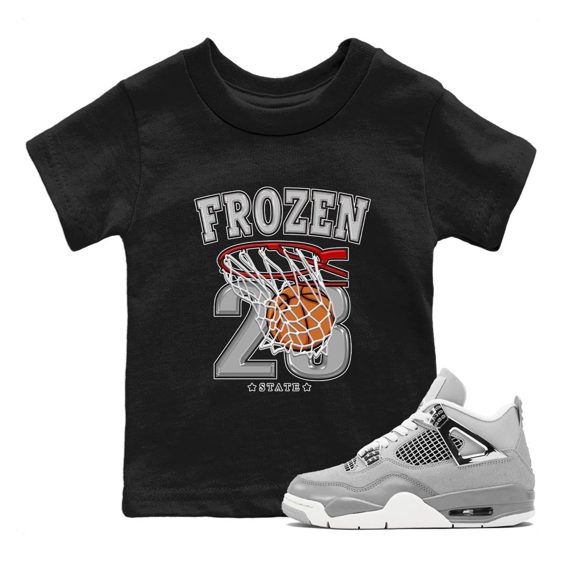 Basketball snkmatch Tee Kids - Air Jordan 4 Frozen Moments