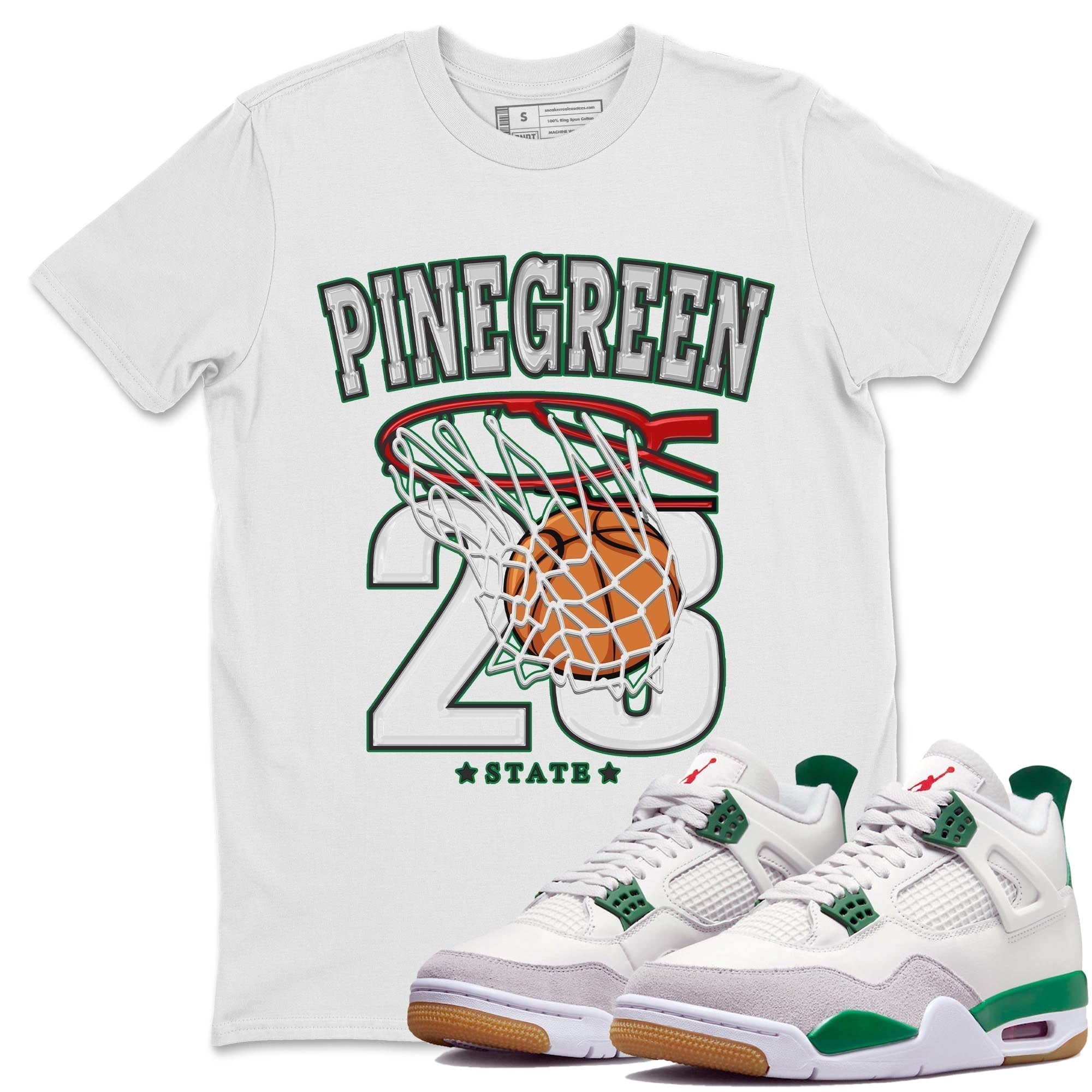 Basketball Unisex Tops - Air Jordan 4 Pine Green