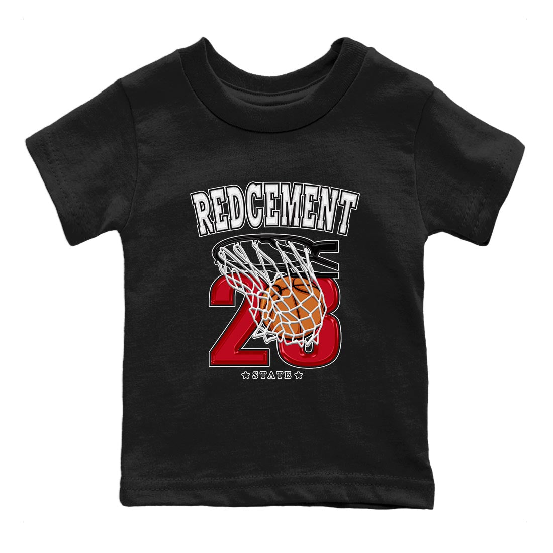Basketball snkmatch Tee Kids - Air Jordan 4 Red Cement