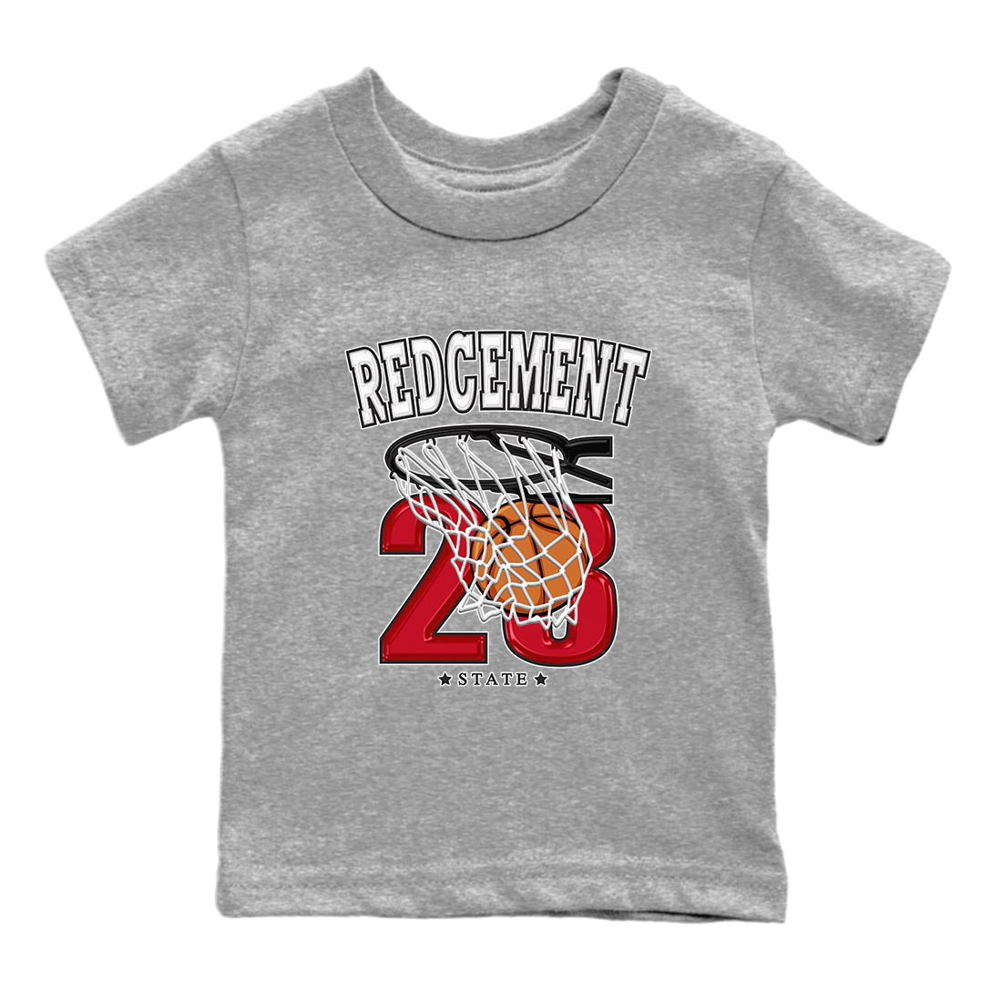 Basketball snkmatch Tee Kids - Air Jordan 4 Red Cement