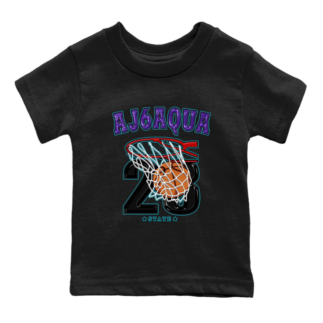 Basketball snkmatch Tee Kids - Air Jordan 6 Aqua