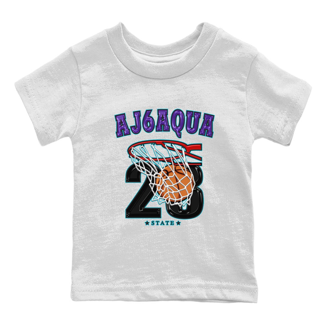 Basketball snkmatch Tee Kids - Air Jordan 6 Aqua