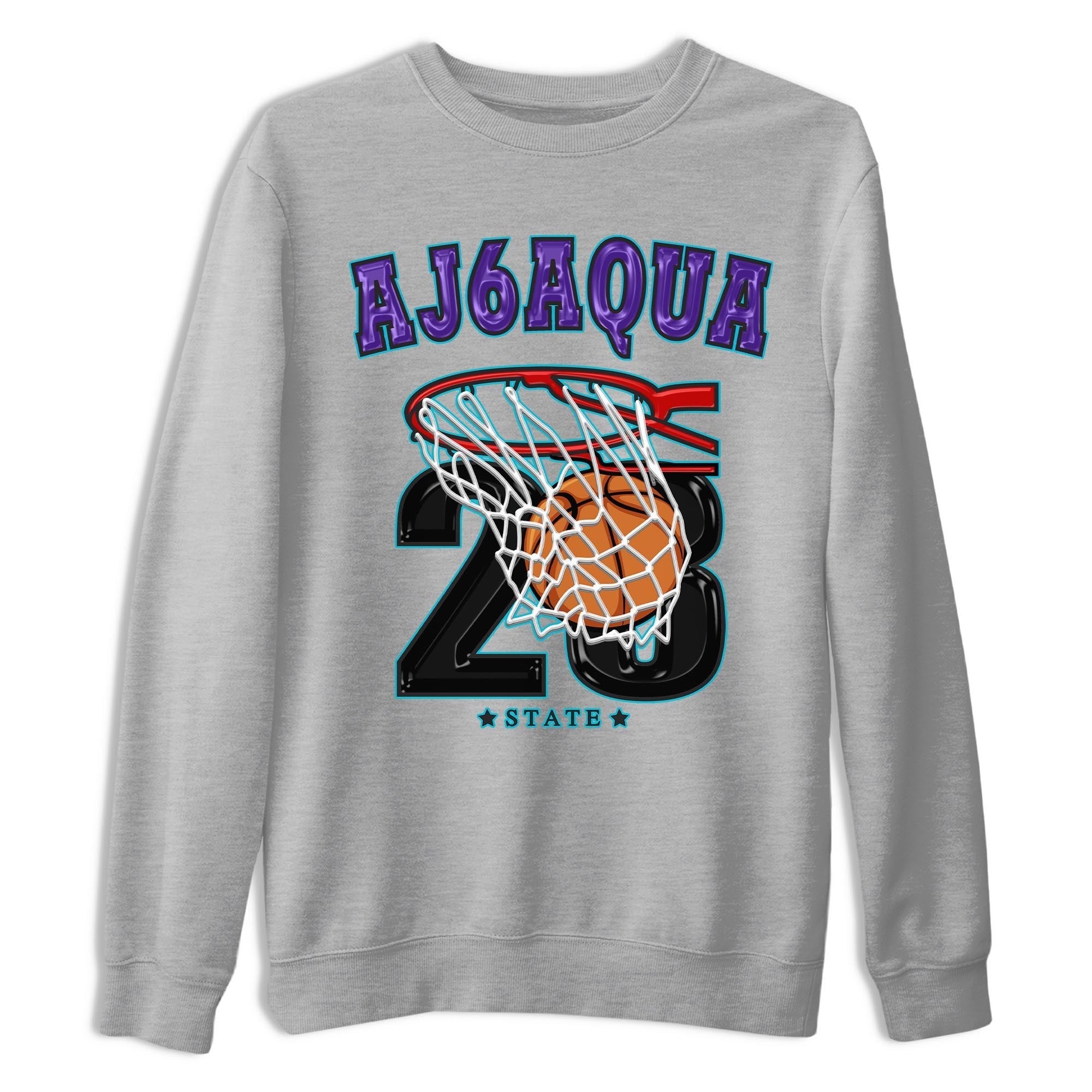 Basketball snkmatch Tee - Air Jordan 6 Aqua