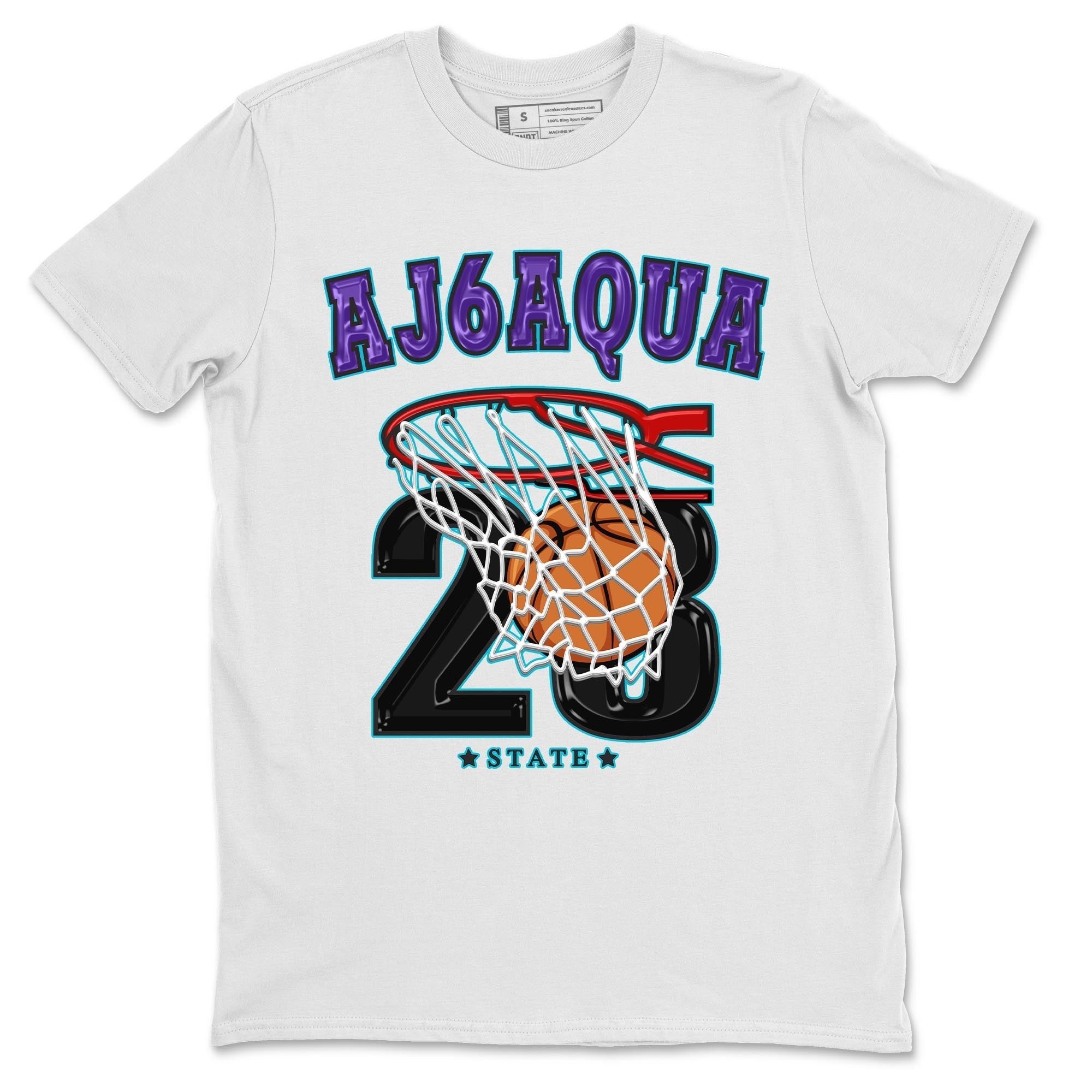 Basketball snkmatch Tee - Air Jordan 6 Aqua