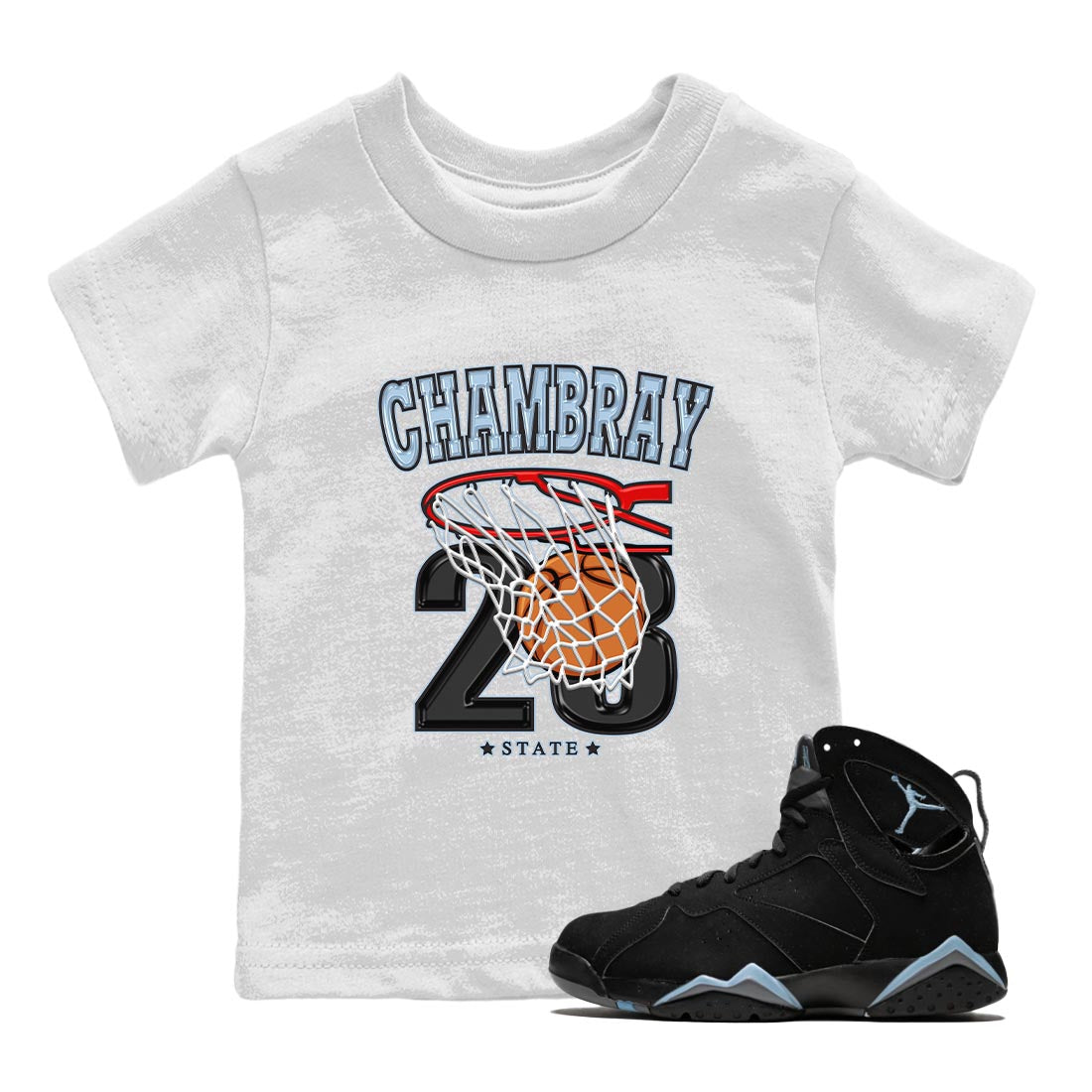 Basketball snkmatch Tee Kids - Air Jordan 7 Chambray