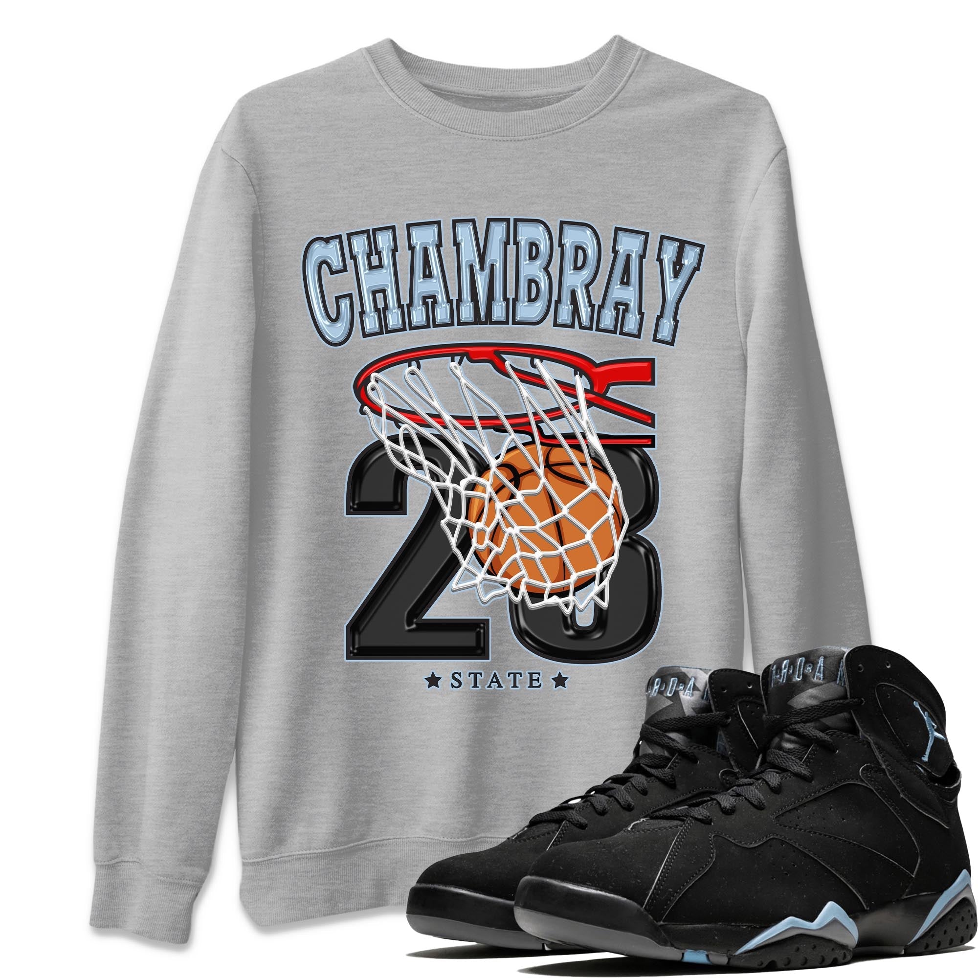 Basketball snkmatch Tee - Air Jordan 7 Chambray