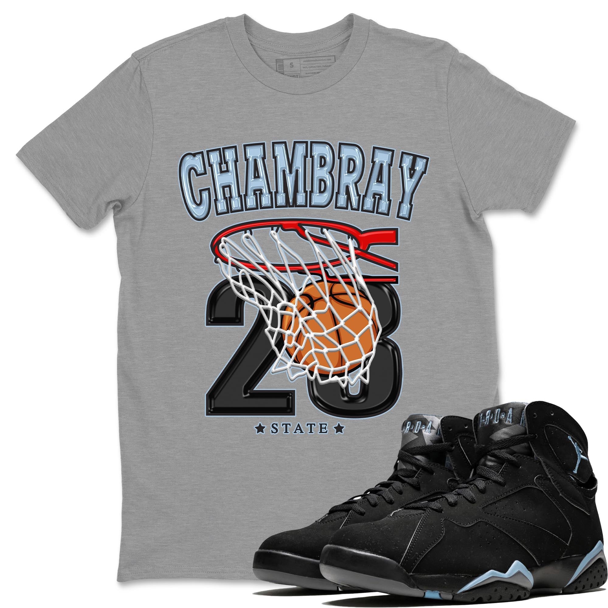 Basketball snkmatch Tee - Air Jordan 7 Chambray