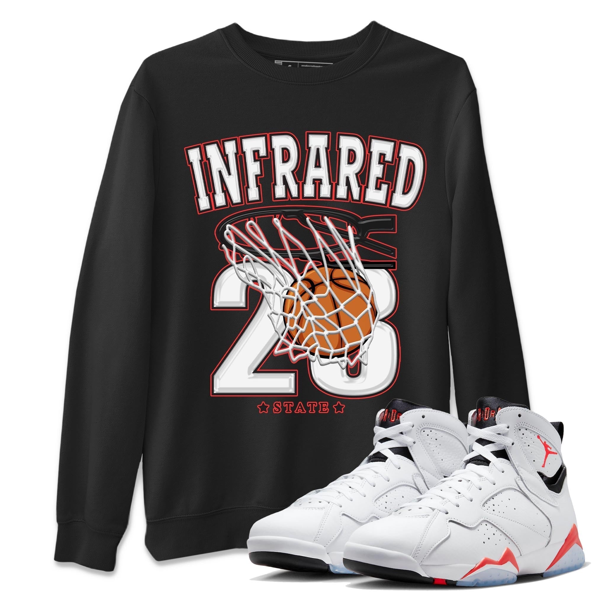 Basketball snkmatch Tee - Air Jordan 7 White Infrared
