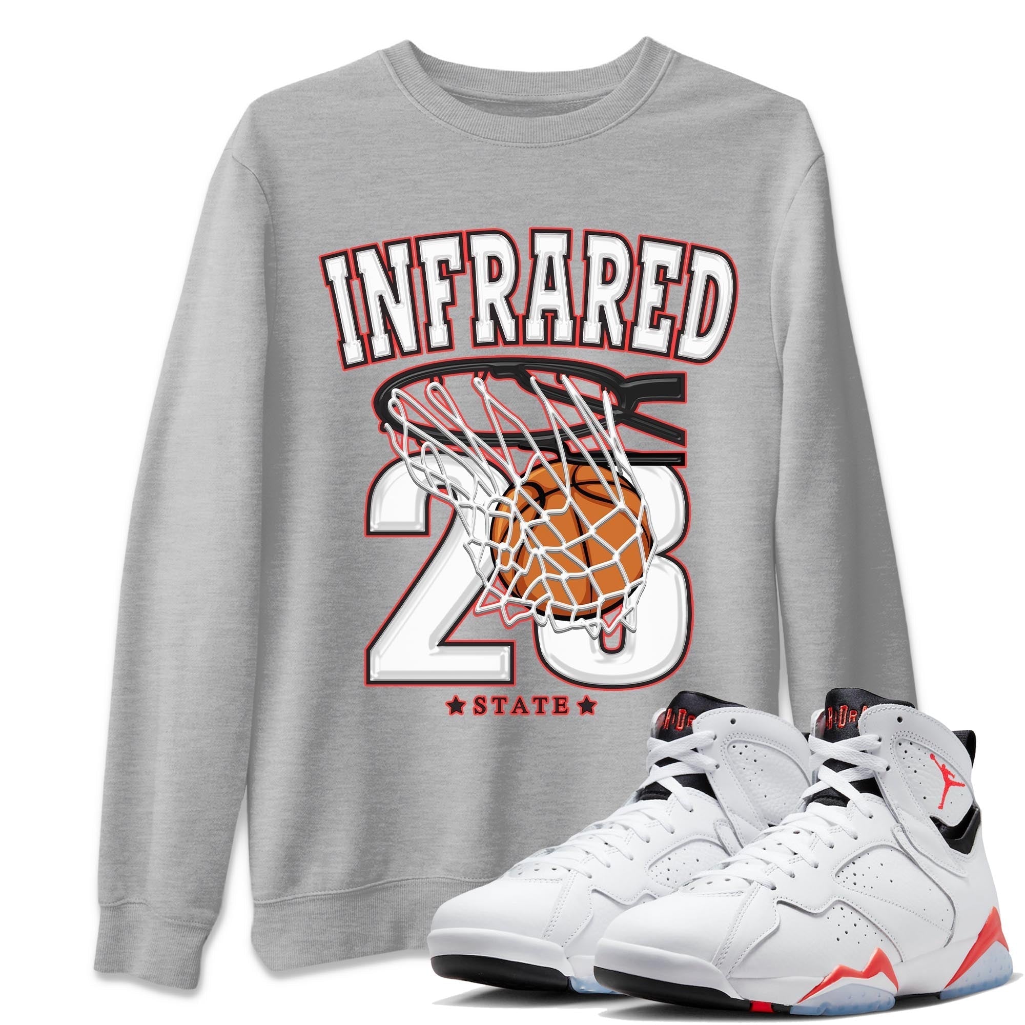 Basketball snkmatch Tee - Air Jordan 7 White Infrared