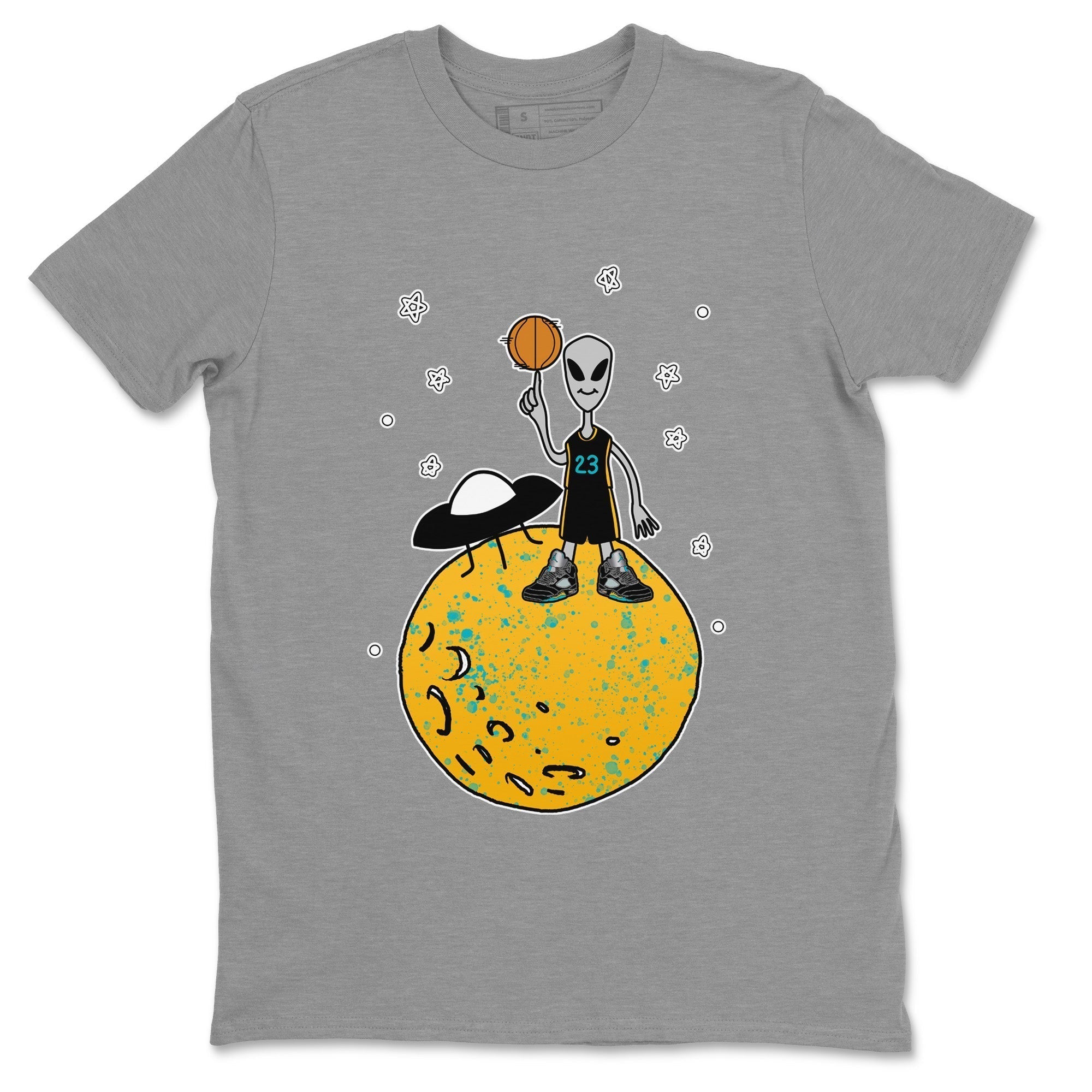 Basketball Alien Unisex Tops - Air Jordan 5 Aqua