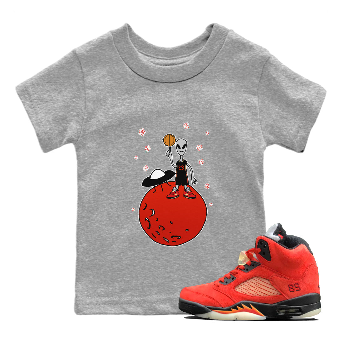 Basketball Alien Kids Tops - Air Jordan 5 Mars For Her