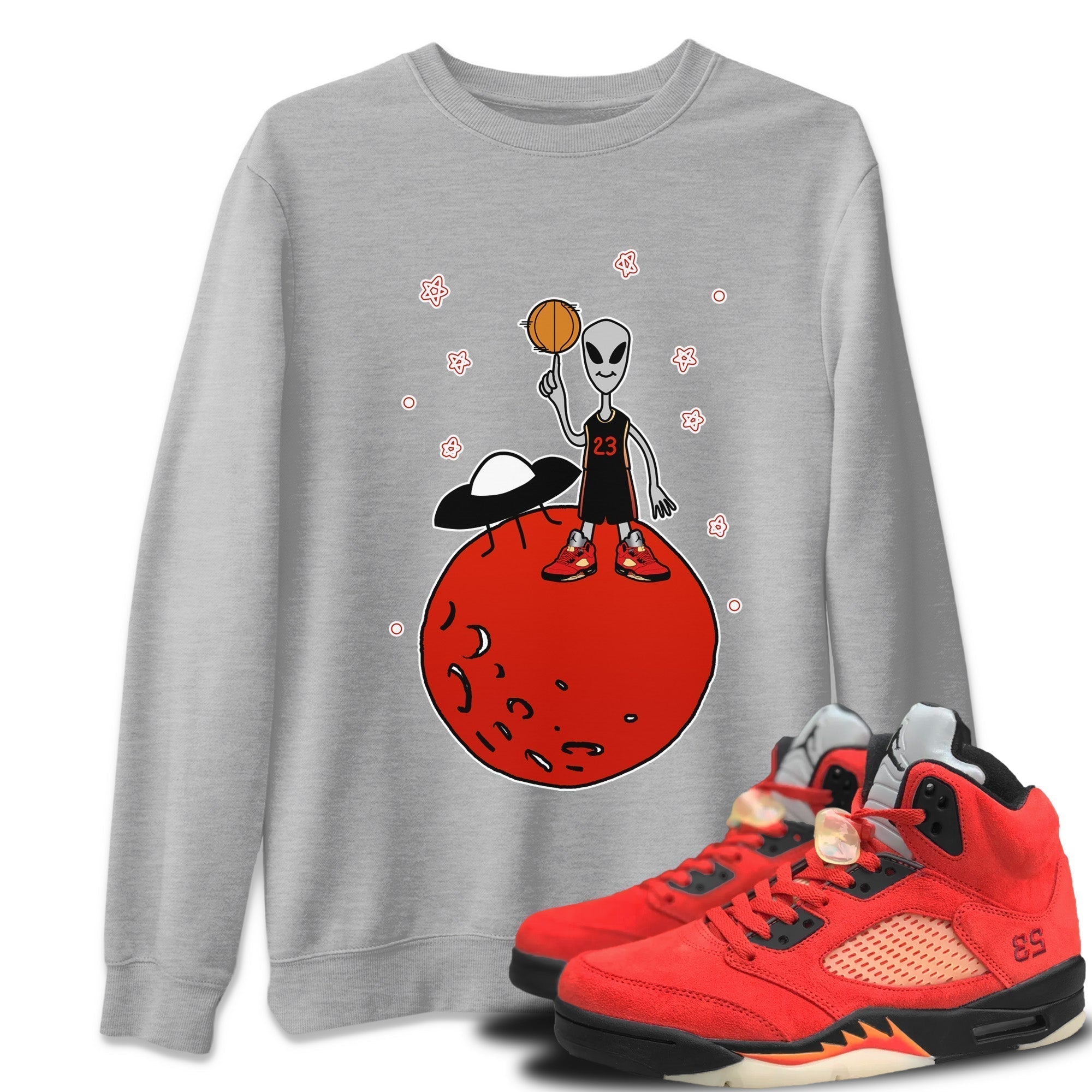 Basketball Alien Unisex Tops - Air Jordan 5 Mars For Her