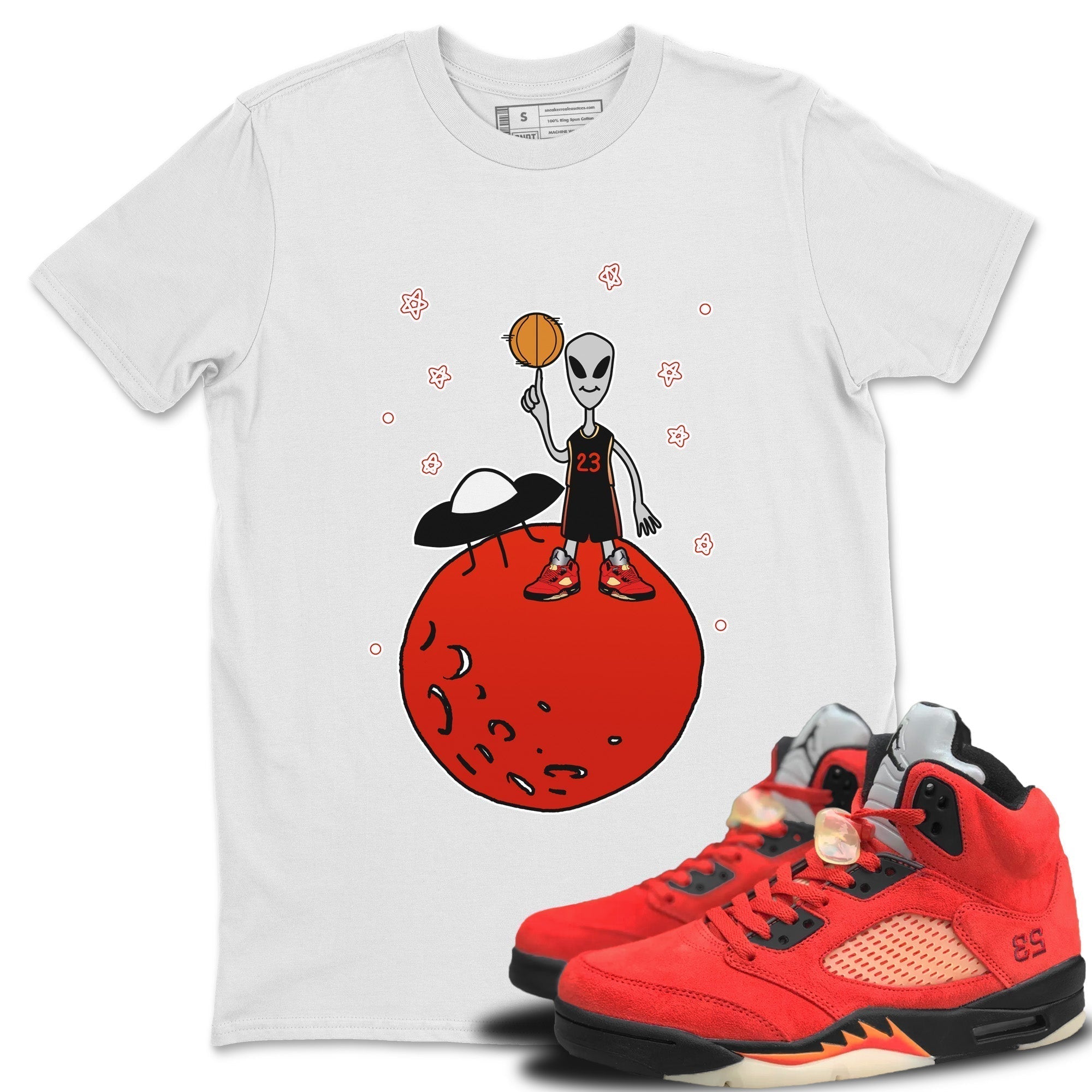 Basketball Alien Unisex Tops - Air Jordan 5 Mars For Her