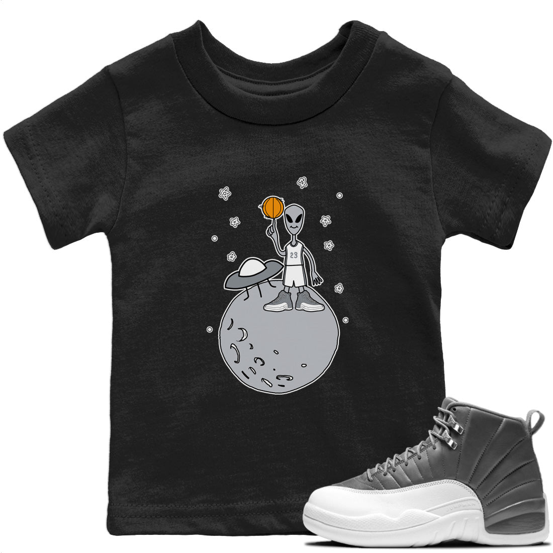 Basketball Alien Kids Tops - Air Jordan 12 Stealth